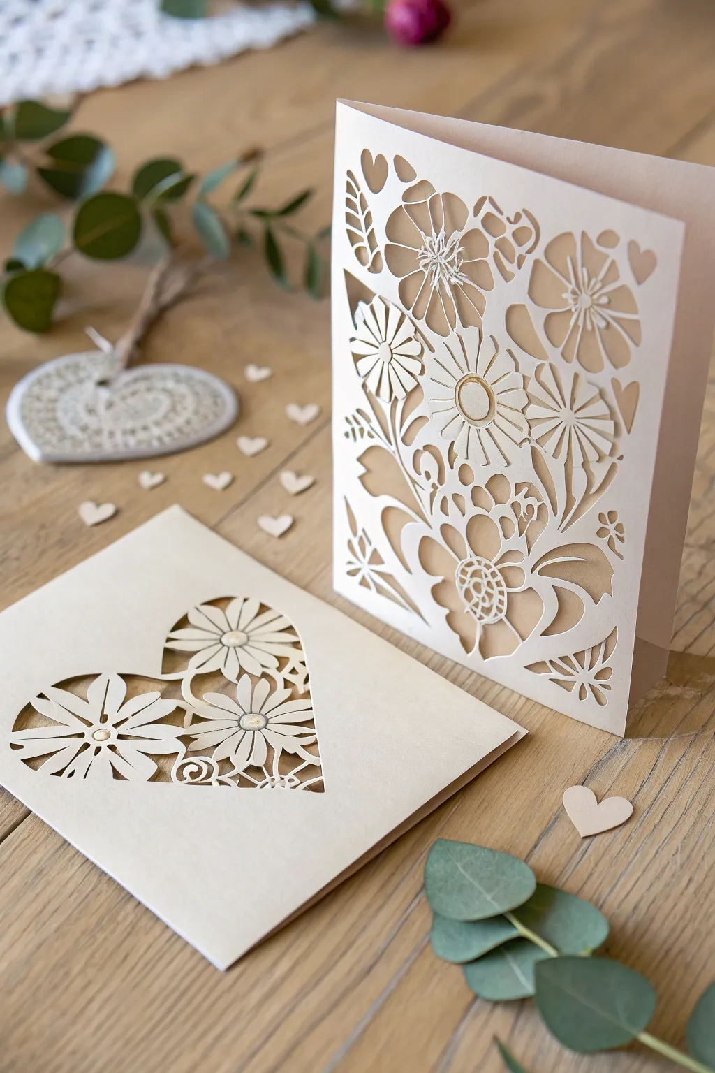 Craft a touch of romance with floral cut-outs this Valentine's Day.
