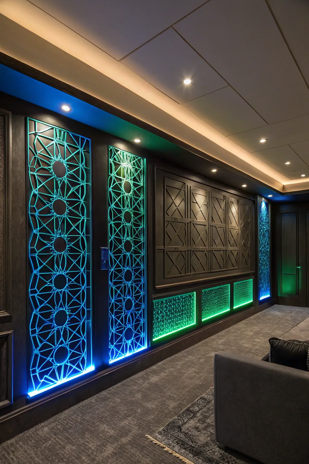 Transform your space with futuristic LED backlit panels, a perfect blend of modern aesthetics and craftsmanship.