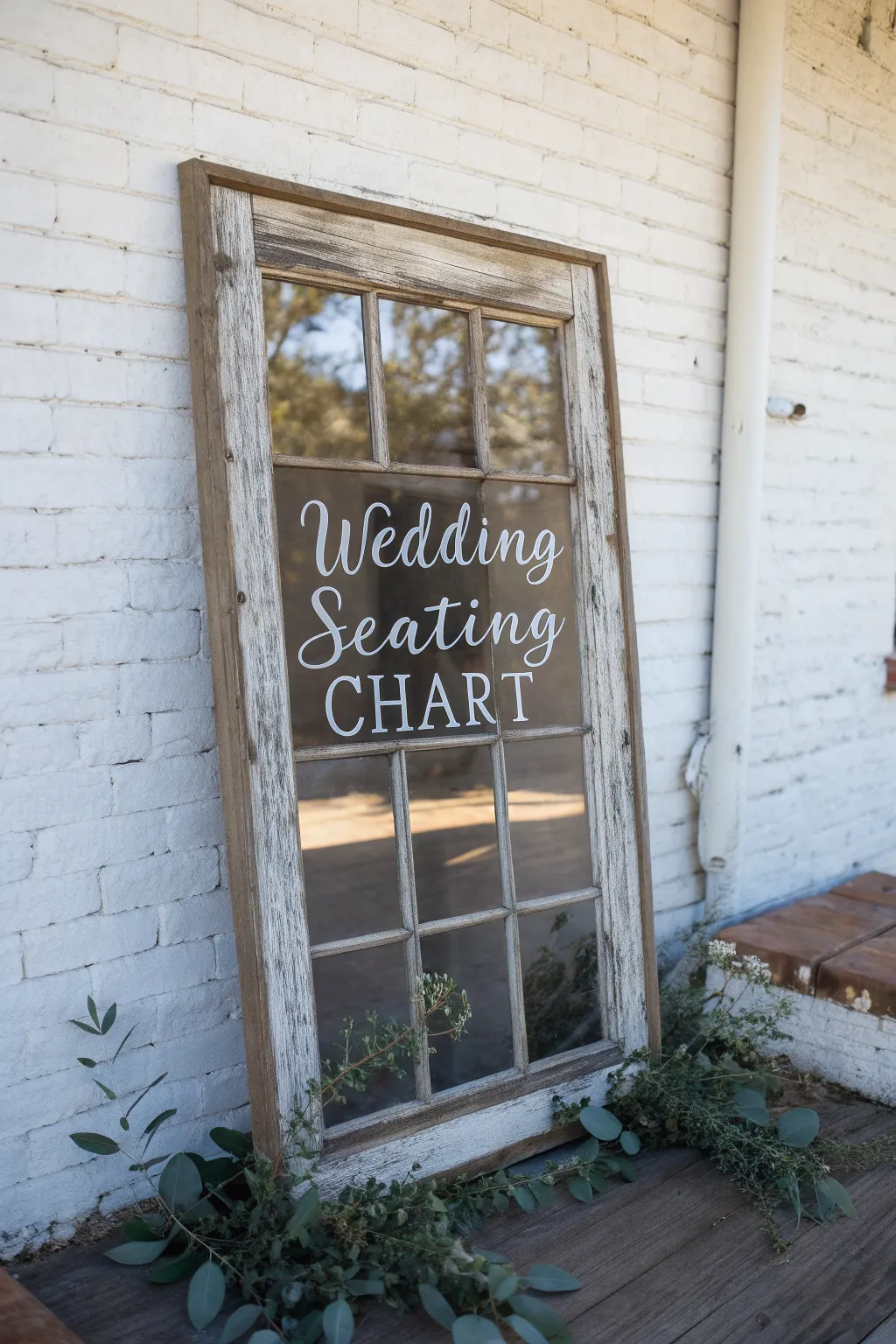 Turn vintage charm into timeless elegance with a beautifully crafted window pane seating chart. Perfect for the minimalist bride with a Boho heart.