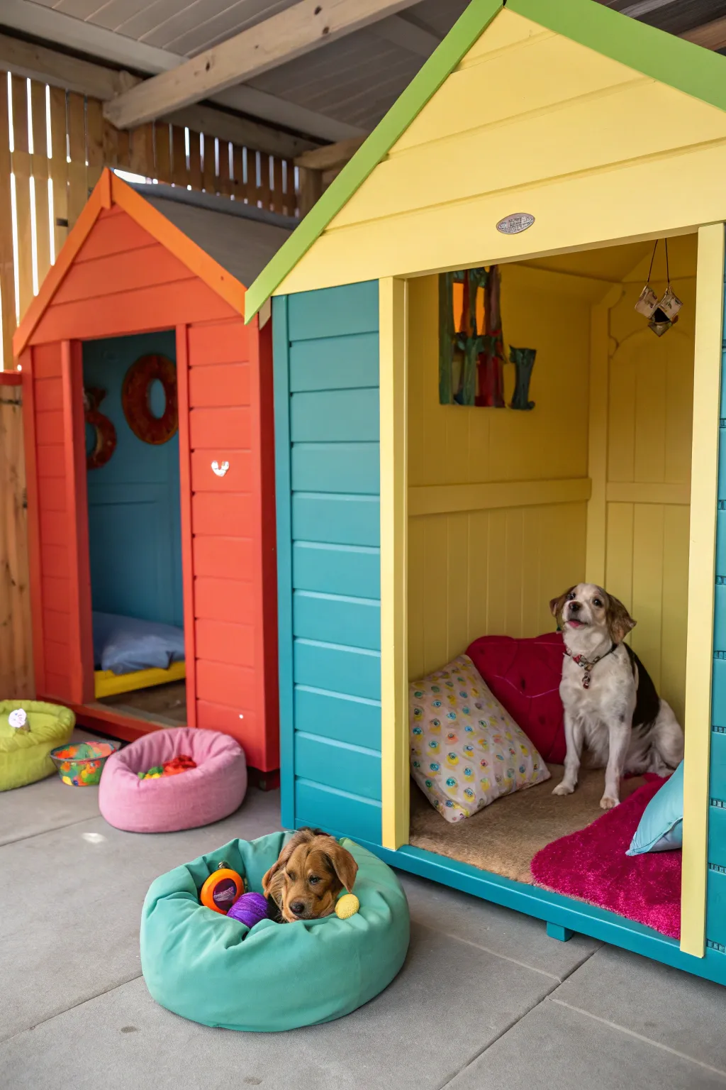 Bright colors invigorate the space, making it welcoming and cheerful.