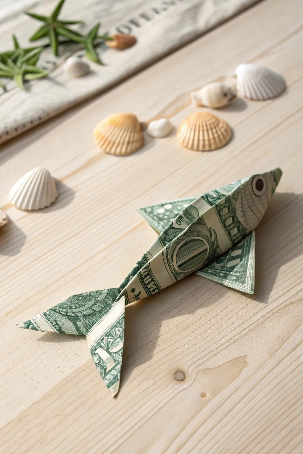 Transform your space with a touch of nautical charm through dollar bill origami.