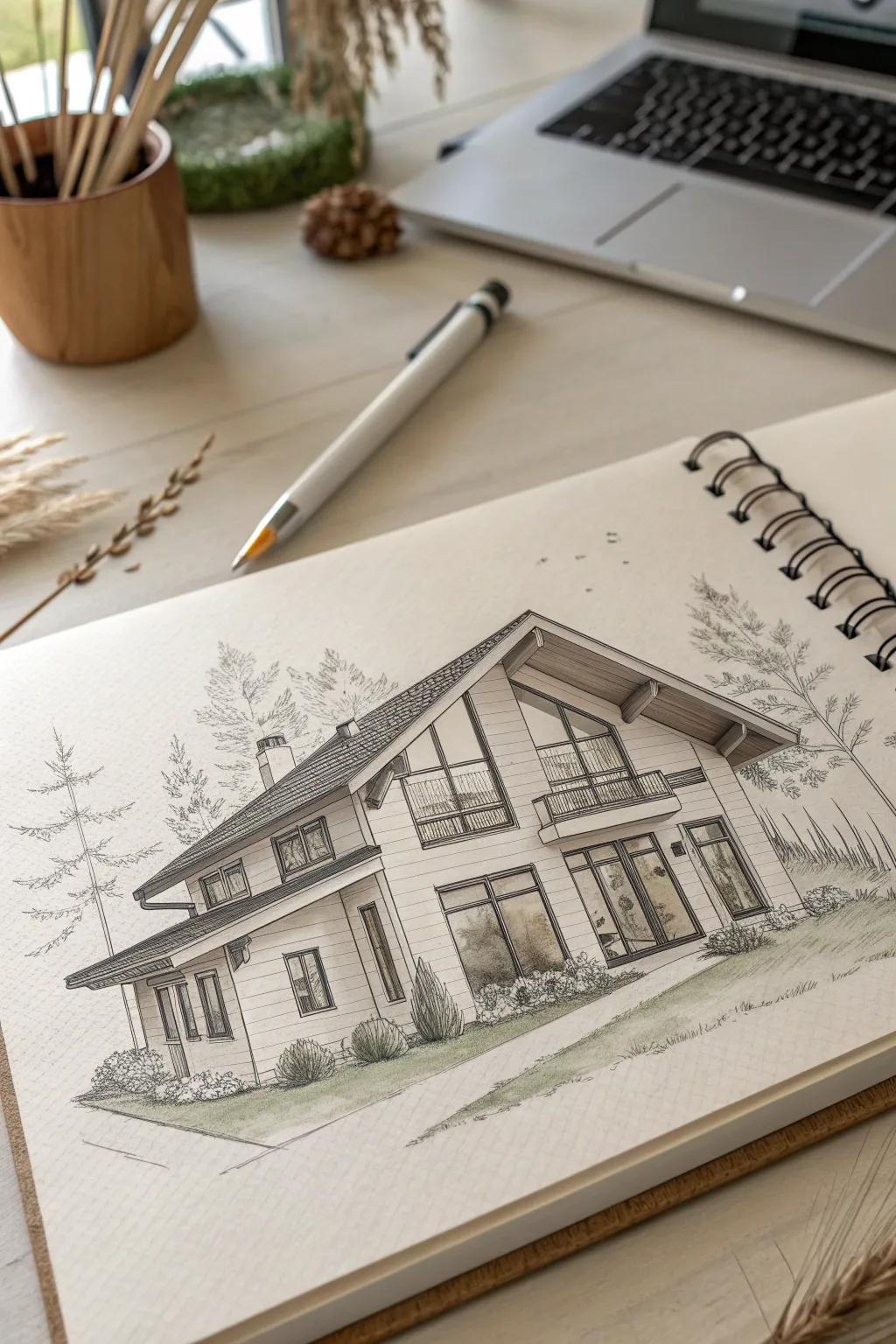 Dream in lines: Imagine your perfect space with Scandinavian minimalist sketches.