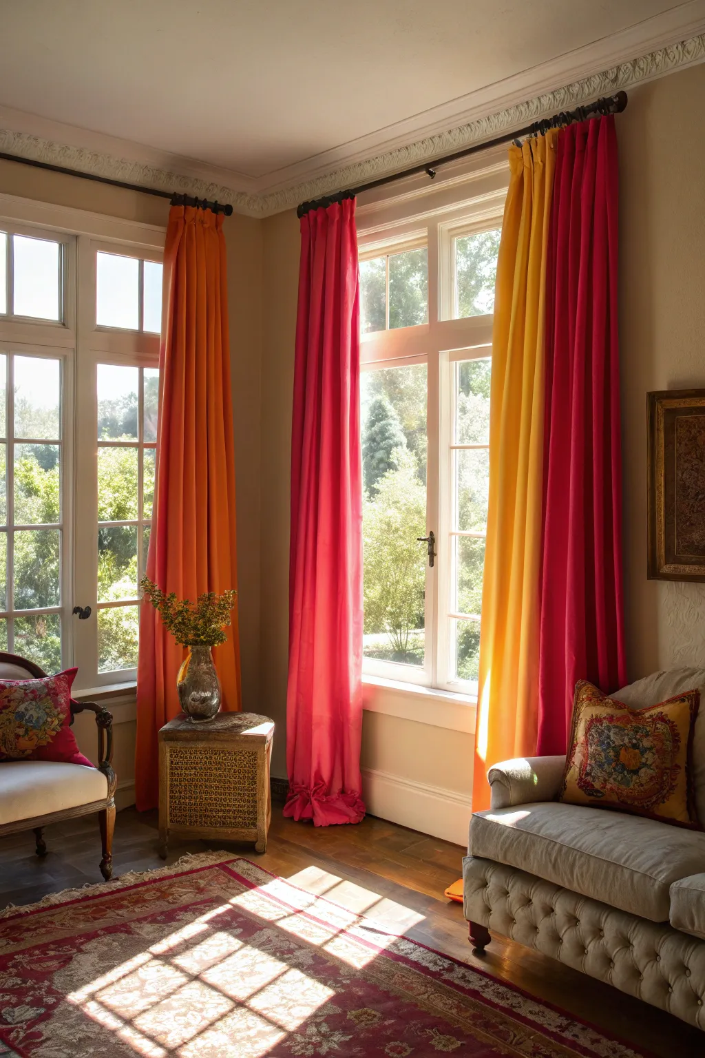 A pop of color makes a striking impact.
