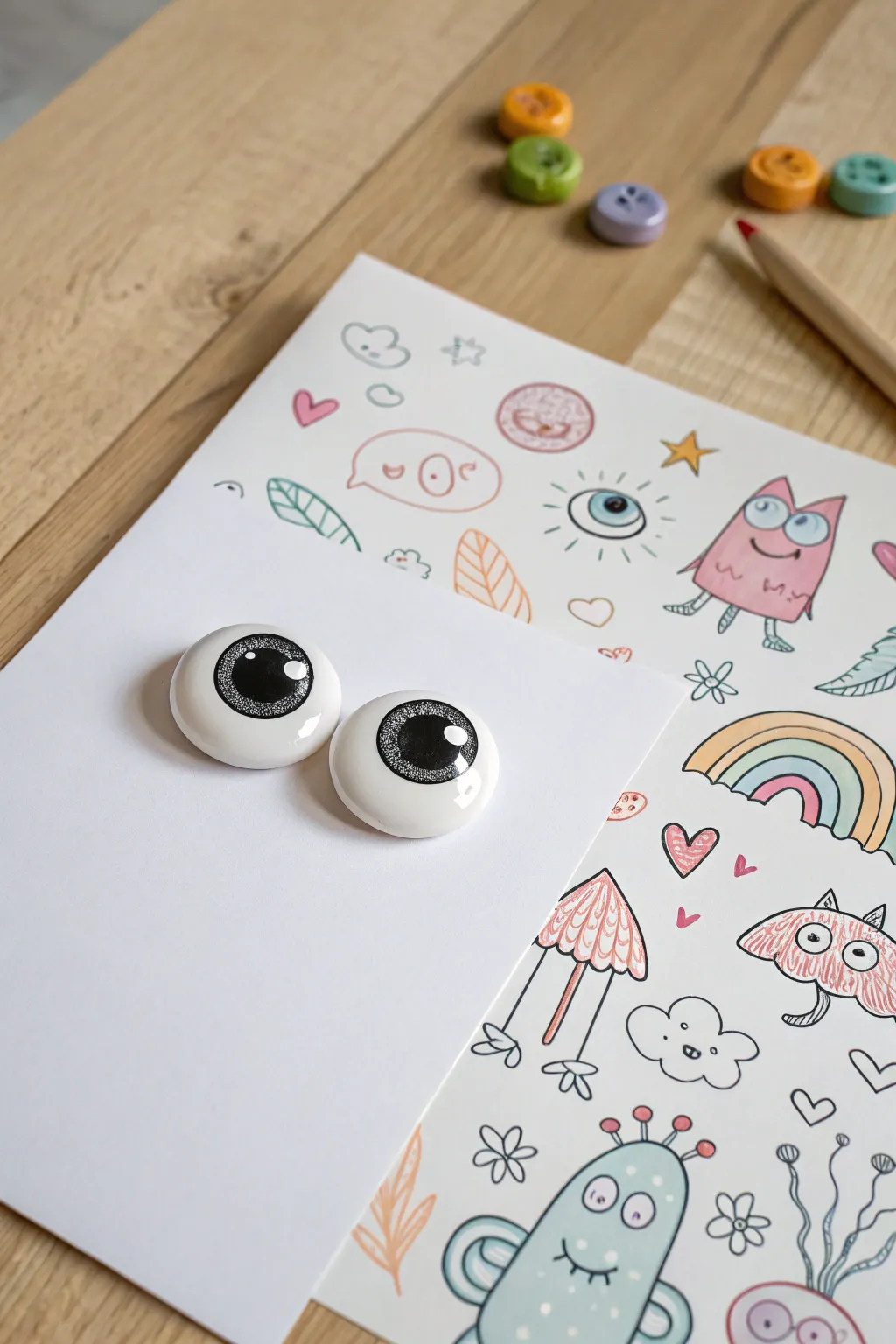 Unleash creativity with eye stickers and let the imagination run wild!