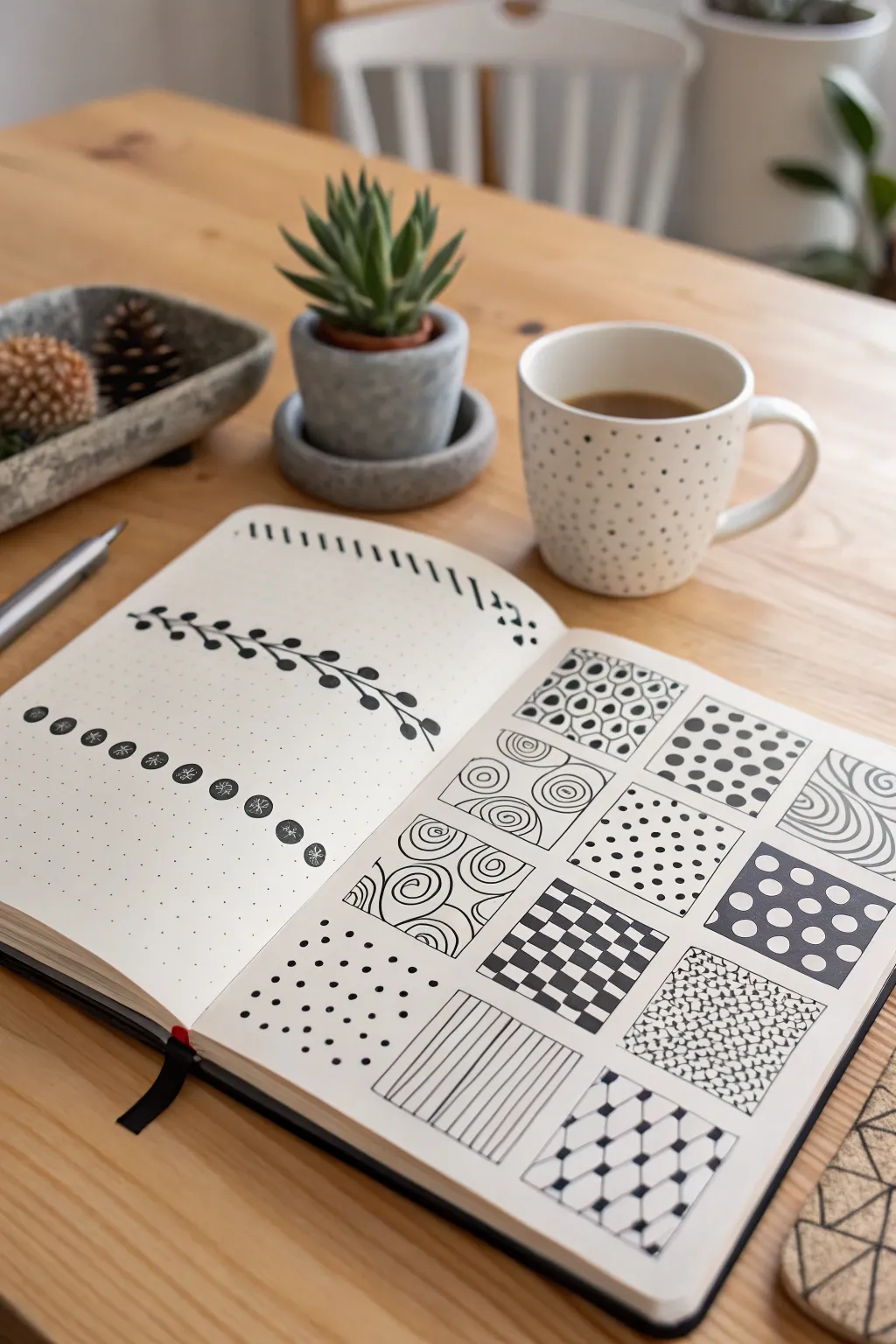 Discover the art of delightful chaos with playful patterns that dance across the page.