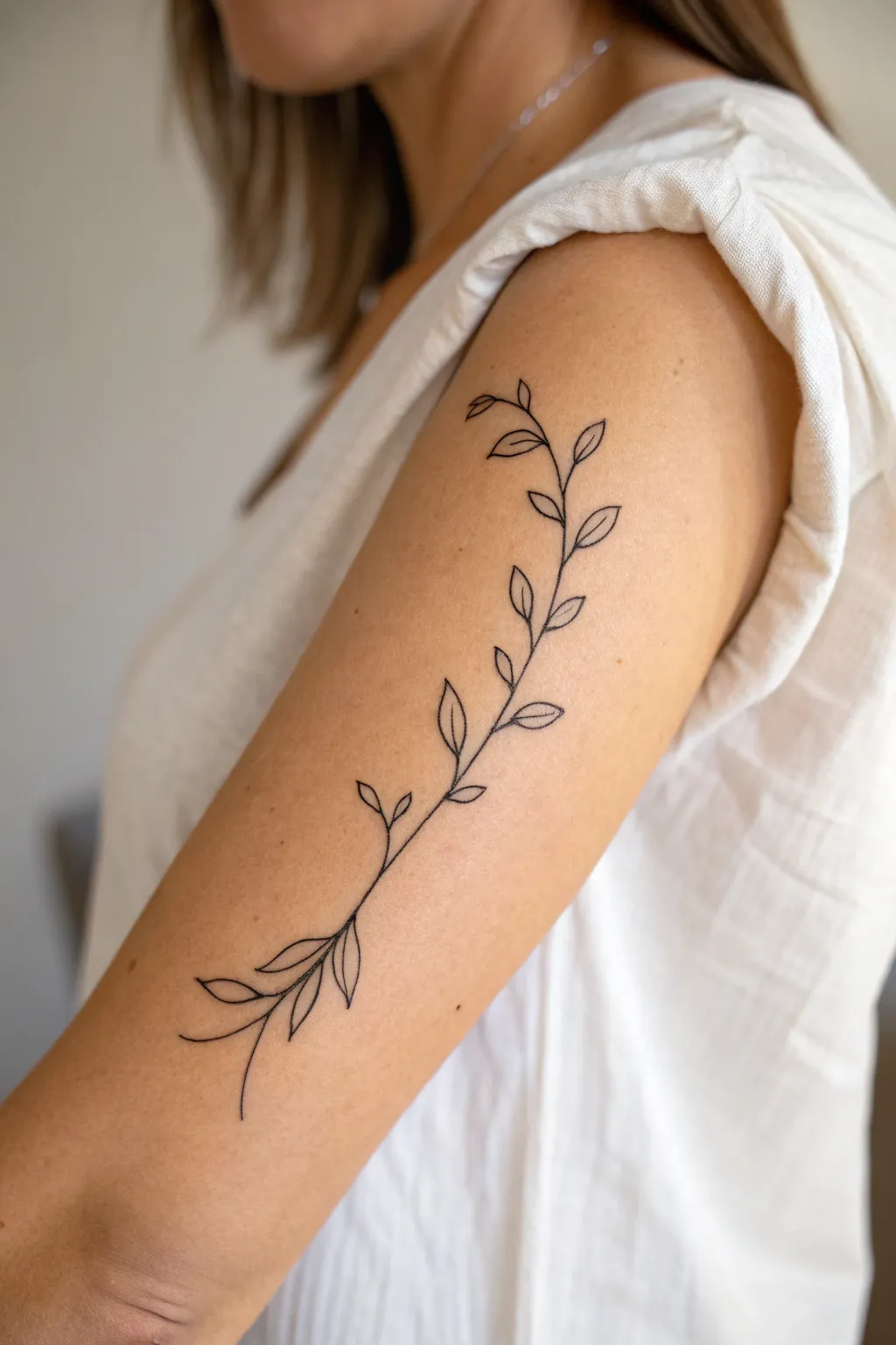 Embrace elegance with a single line. Discover the beauty of minimalist skin art.