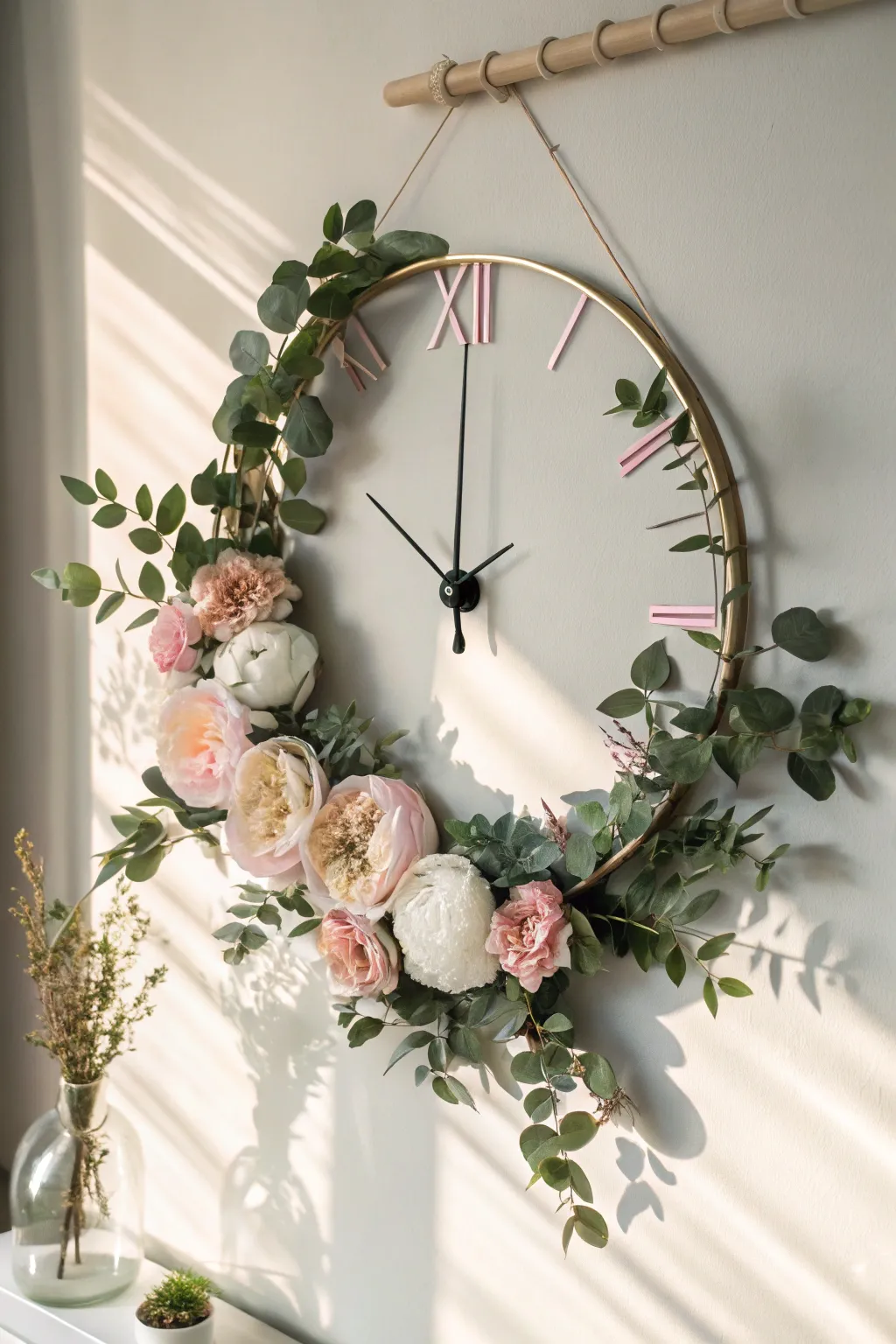 Bring the beauty of nature indoors with this stunning floral wall clock – a perfect blend of simplicity and elegance.