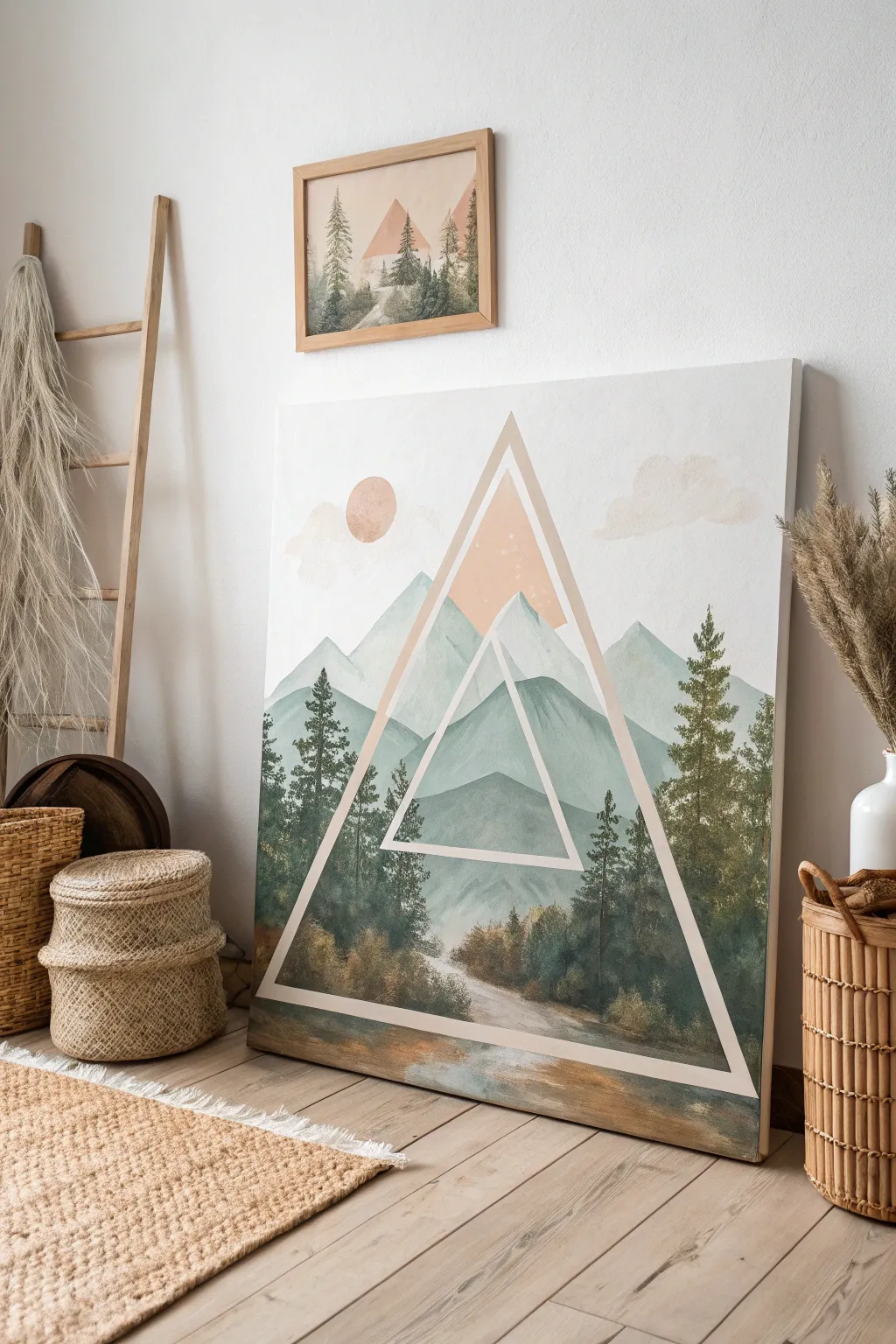 Discover the elegance of simplicity: Geometry meets Nature in this minimalist masterpiece.