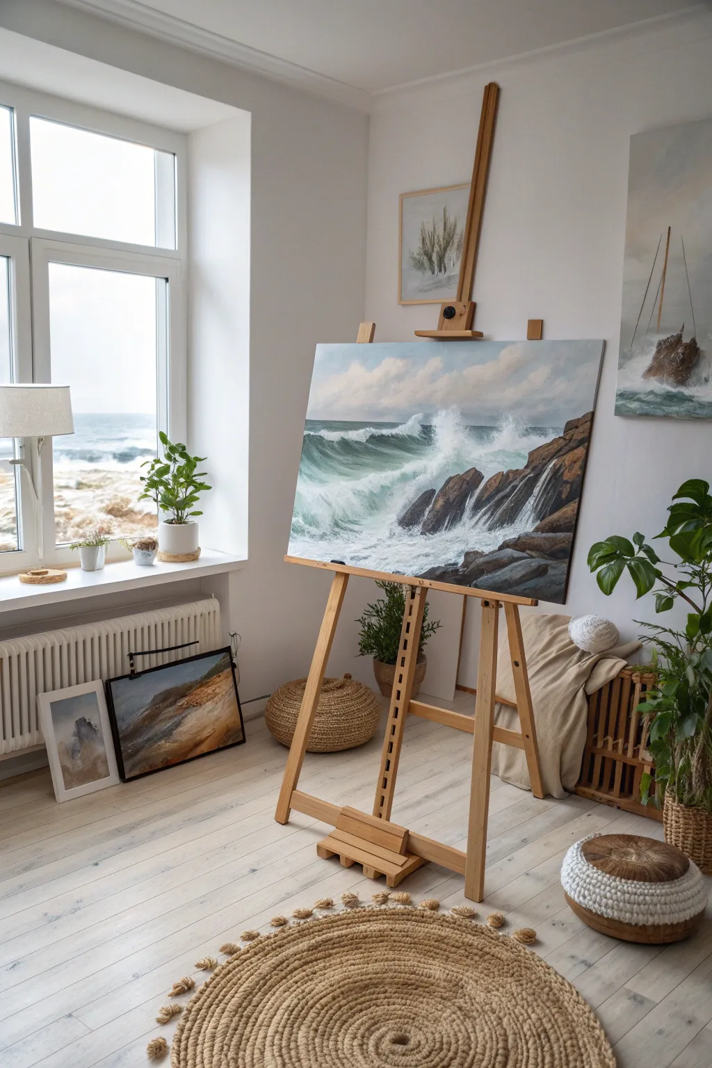 Capture the essence of the sea with minimalist elegance. 🌊✨ #ScandinavianStyle #BohoArt #WavesInMotion