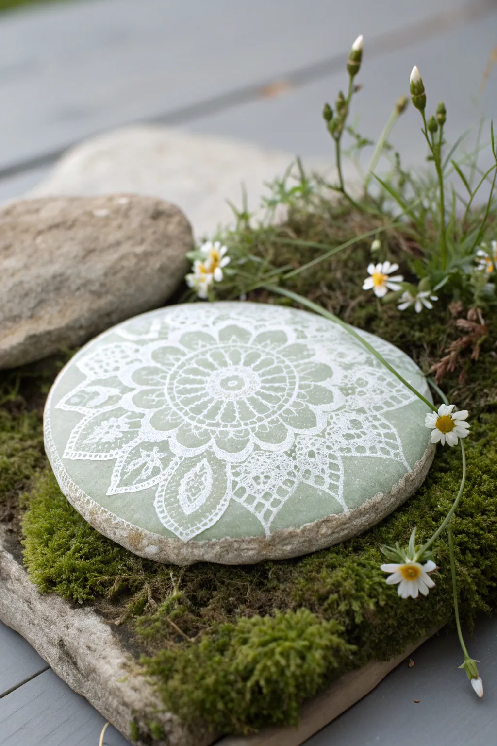 Embrace vintage charm with lace-inspired stepping stones, adding a touch of nostalgia to your garden.