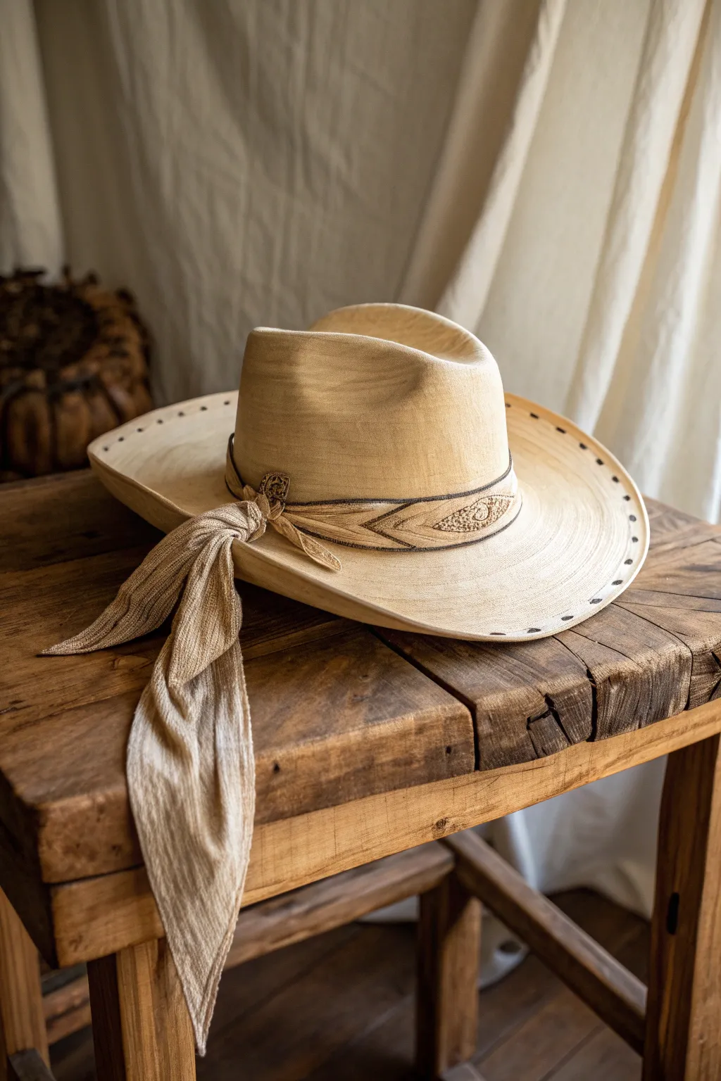 Saddle up in style: this handcrafted cowboy hat centerpiece brings rustic elegance to your Wild West Hoedown.