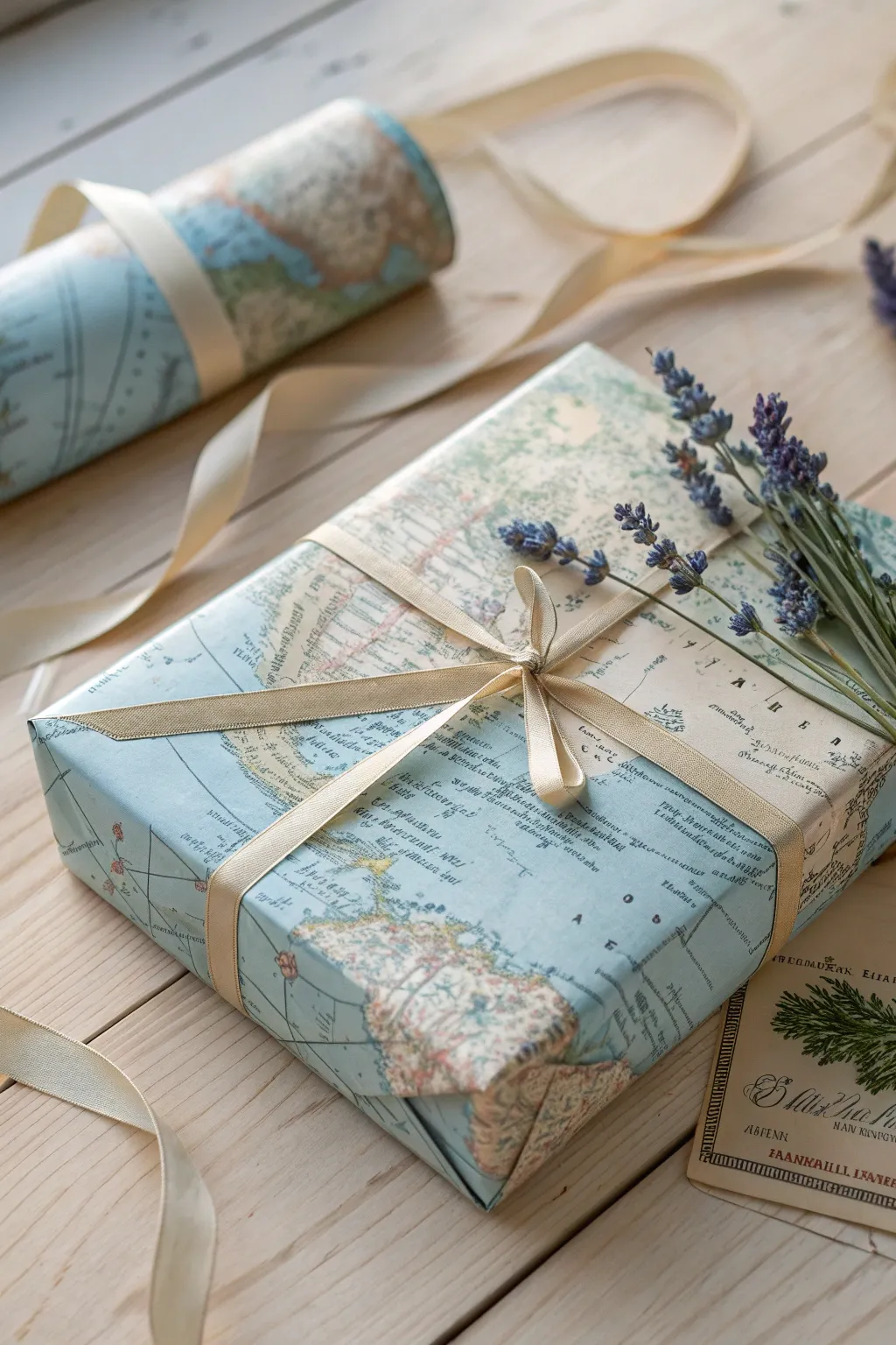 Chart a course for sustainable gifting with map-inspired wrapping!