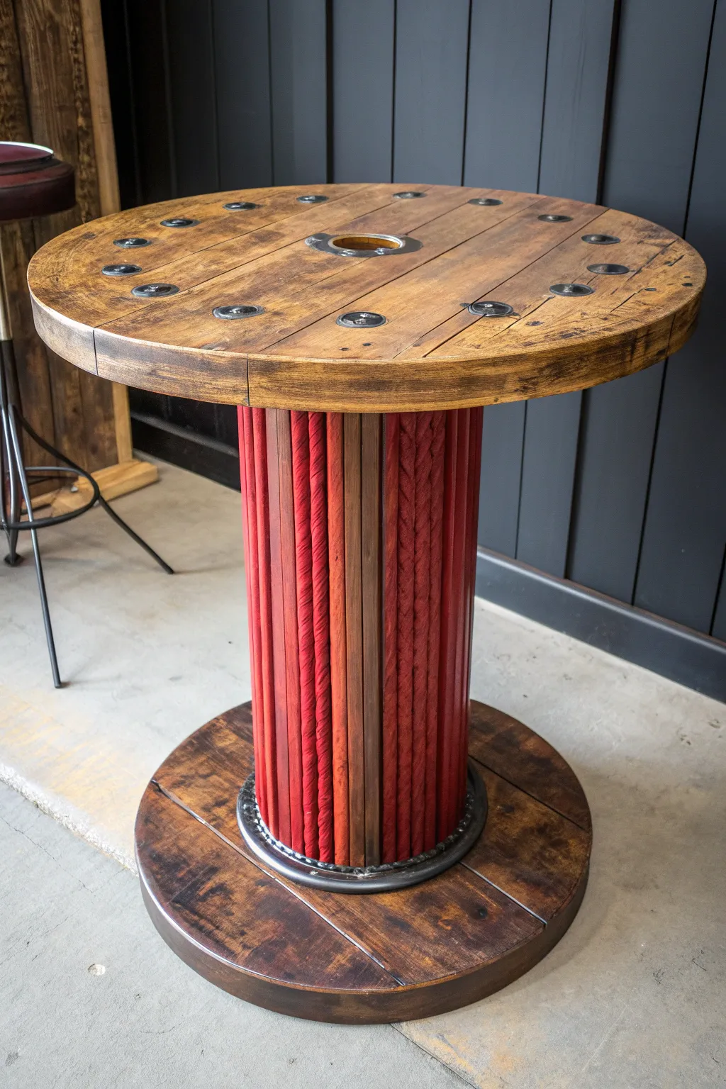 Elevate your space with this handcrafted console table, where industrial meets elegance.