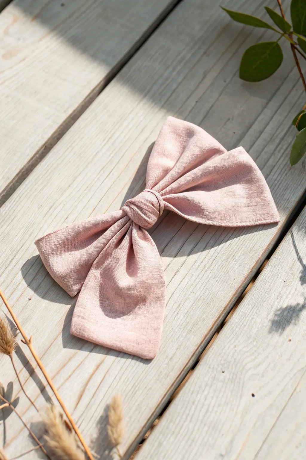 Add a touch of elegance to your hairstyle with this handcrafted fabric bow hair clip, where simplicity meets natural beauty.