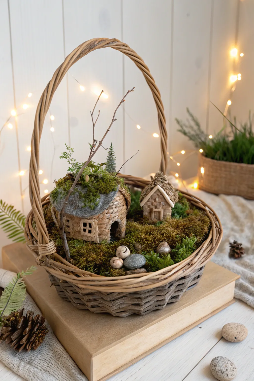 Create a magical fairy world in your own backyard with a charming wicker basket transformation!