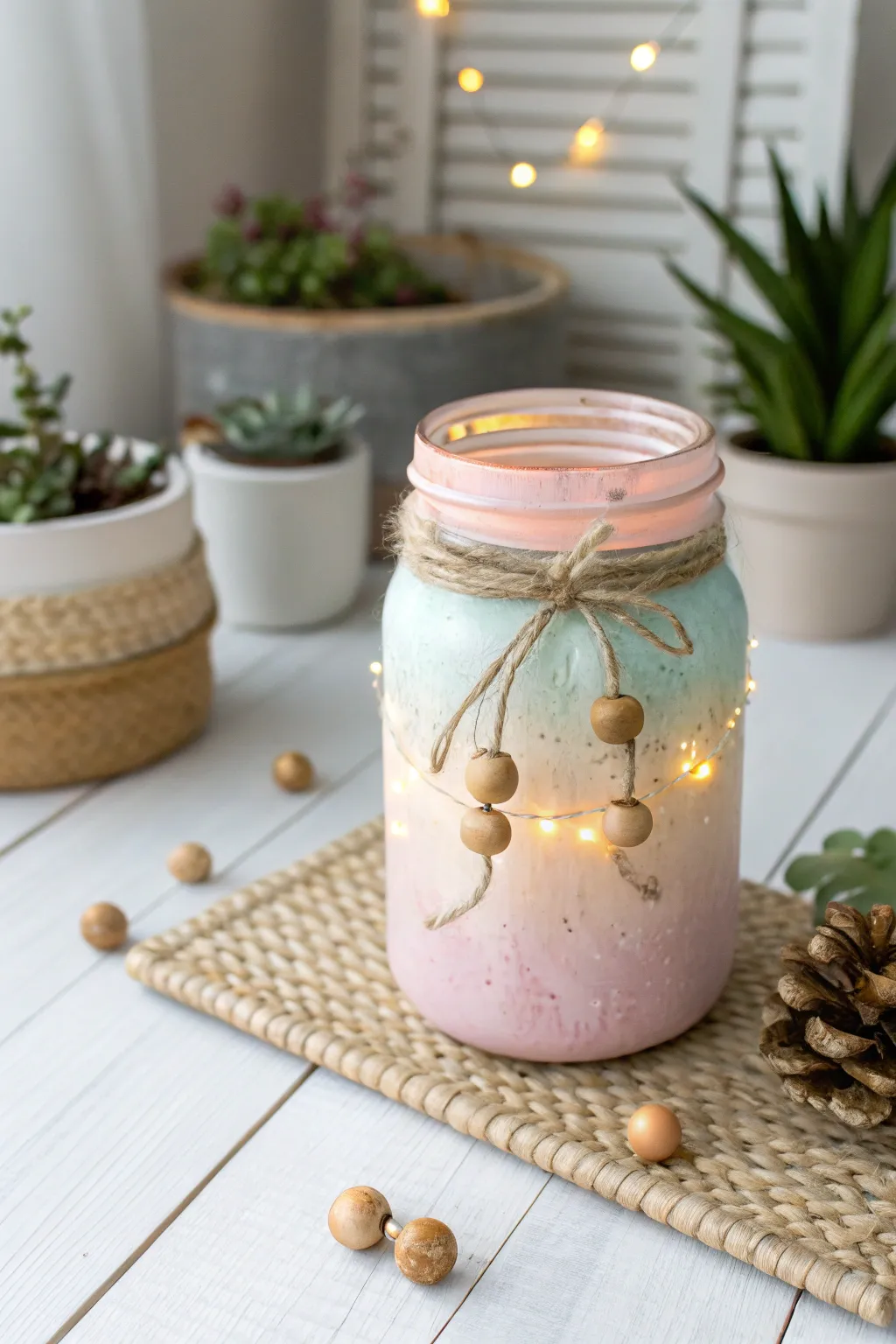 Transform old jars into enchanting fairy lights with a Scandinavian-boho twist! ✨ #EcoFriendlyMagic #UpcycledCrafts