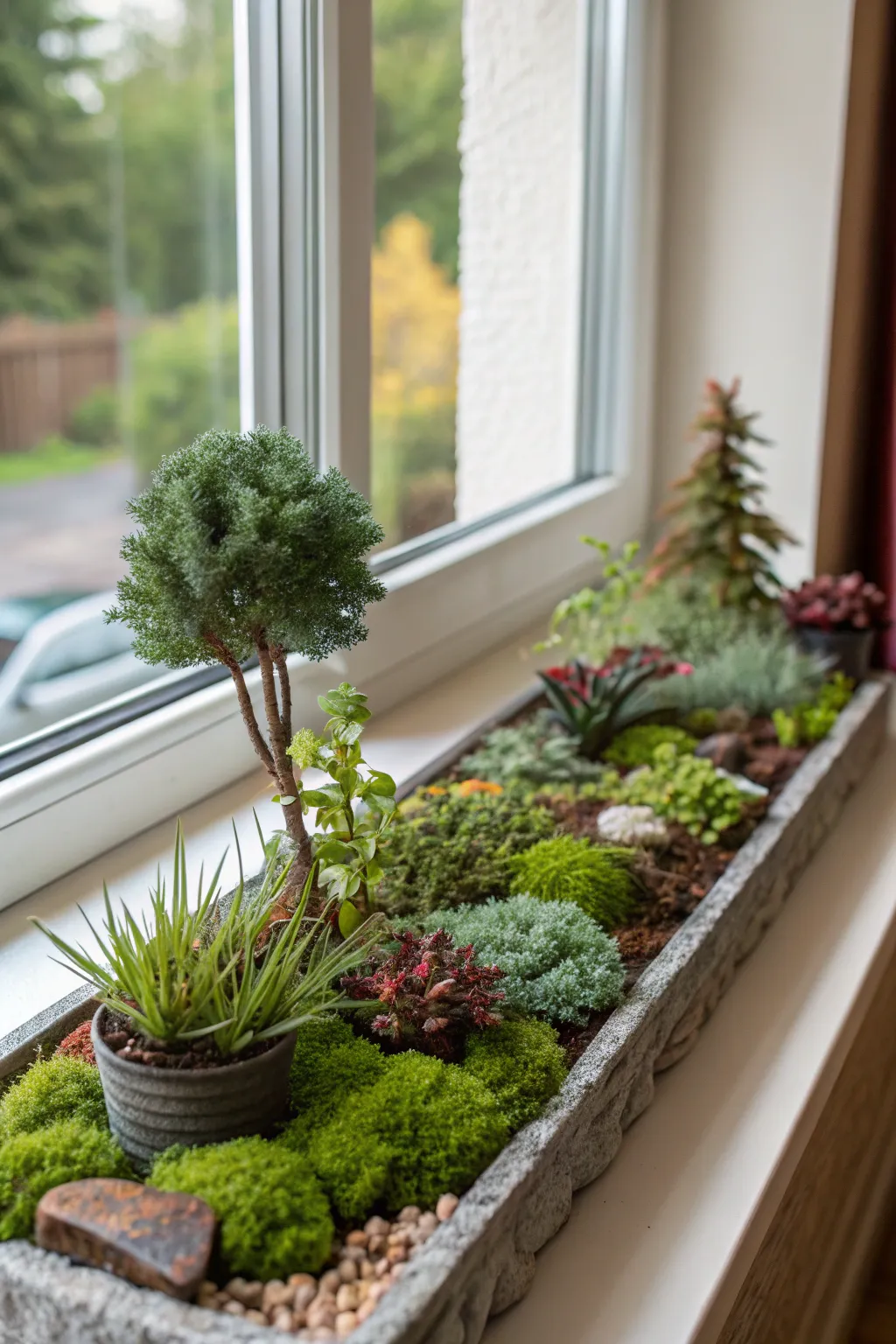 A faux garden can be a charming addition to any space.