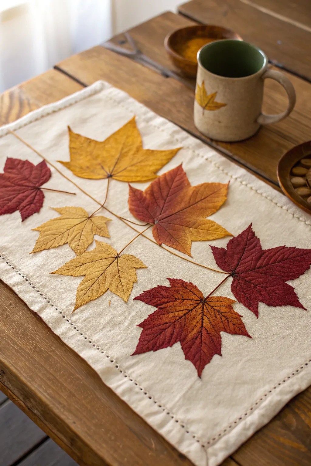 Elevate your autumn dining experience with handmade leaf table mats that capture the essence of fall.
