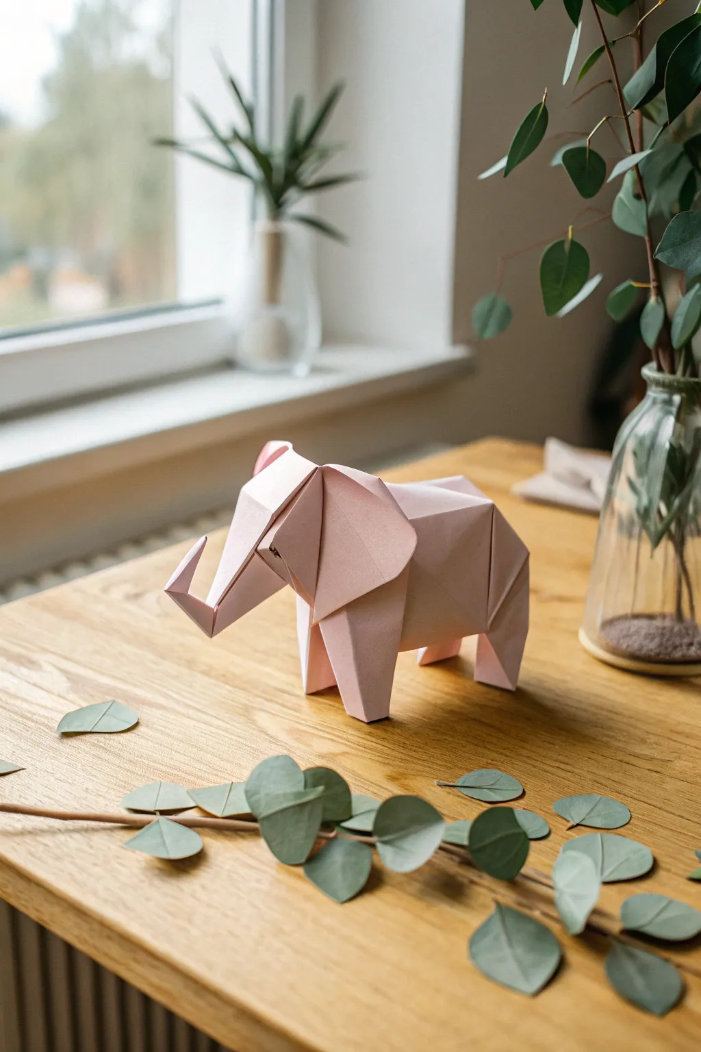 Transform a simple sheet into a stunning origami elephant, where Scandinavian minimalism meets Boho beauty.