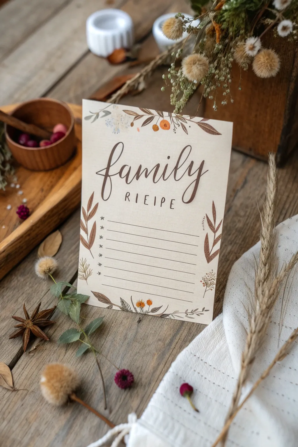 Preserve the taste of tradition with a recipe card that tells a story. 🍂 #FamilyRecipes #ScrapbookingIdeas