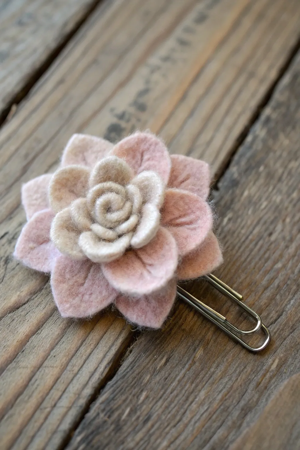 Elevate your look with the timeless elegance of handcrafted woolen flower clips.