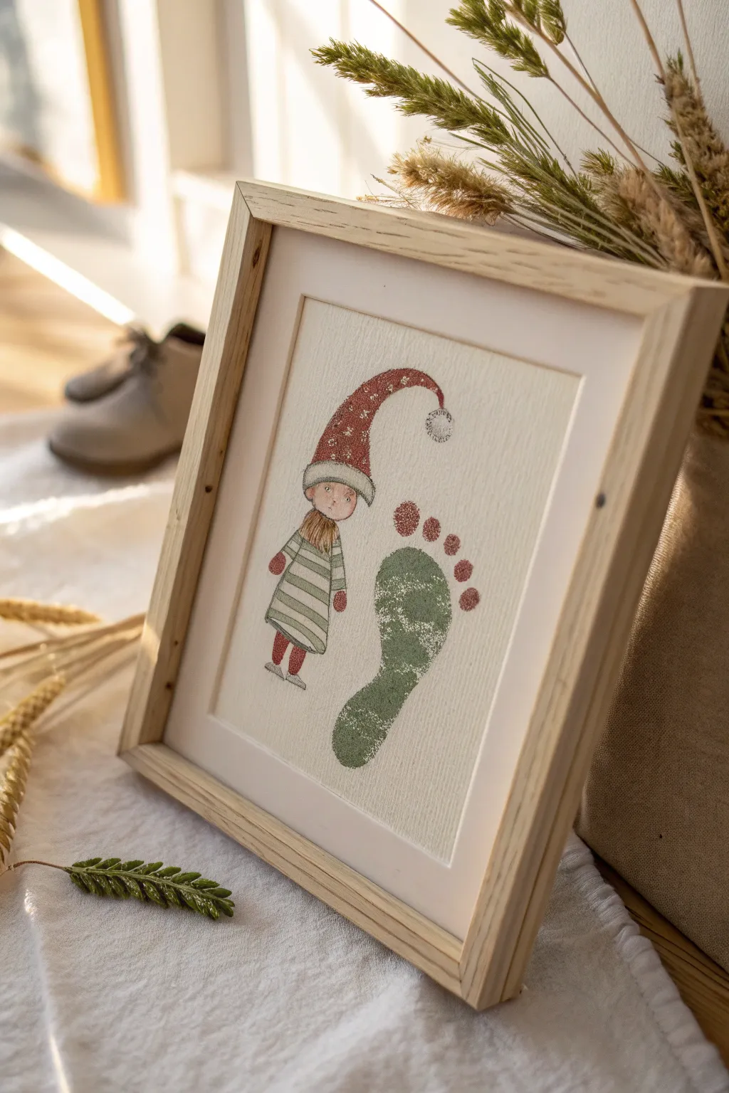 Step into the holiday spirit with charming footprint elves—perfect for adding a personal touch to your festive season.