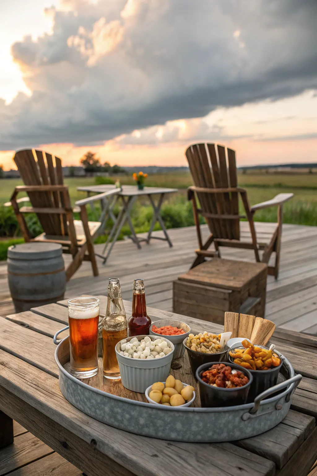 Serve in style with versatile galvanized trays.
