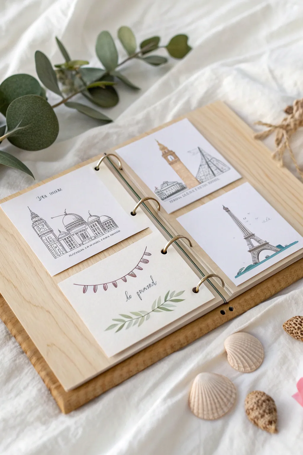 Travel the world with a gift card album that captures adventures and dreams in a minimalist design.