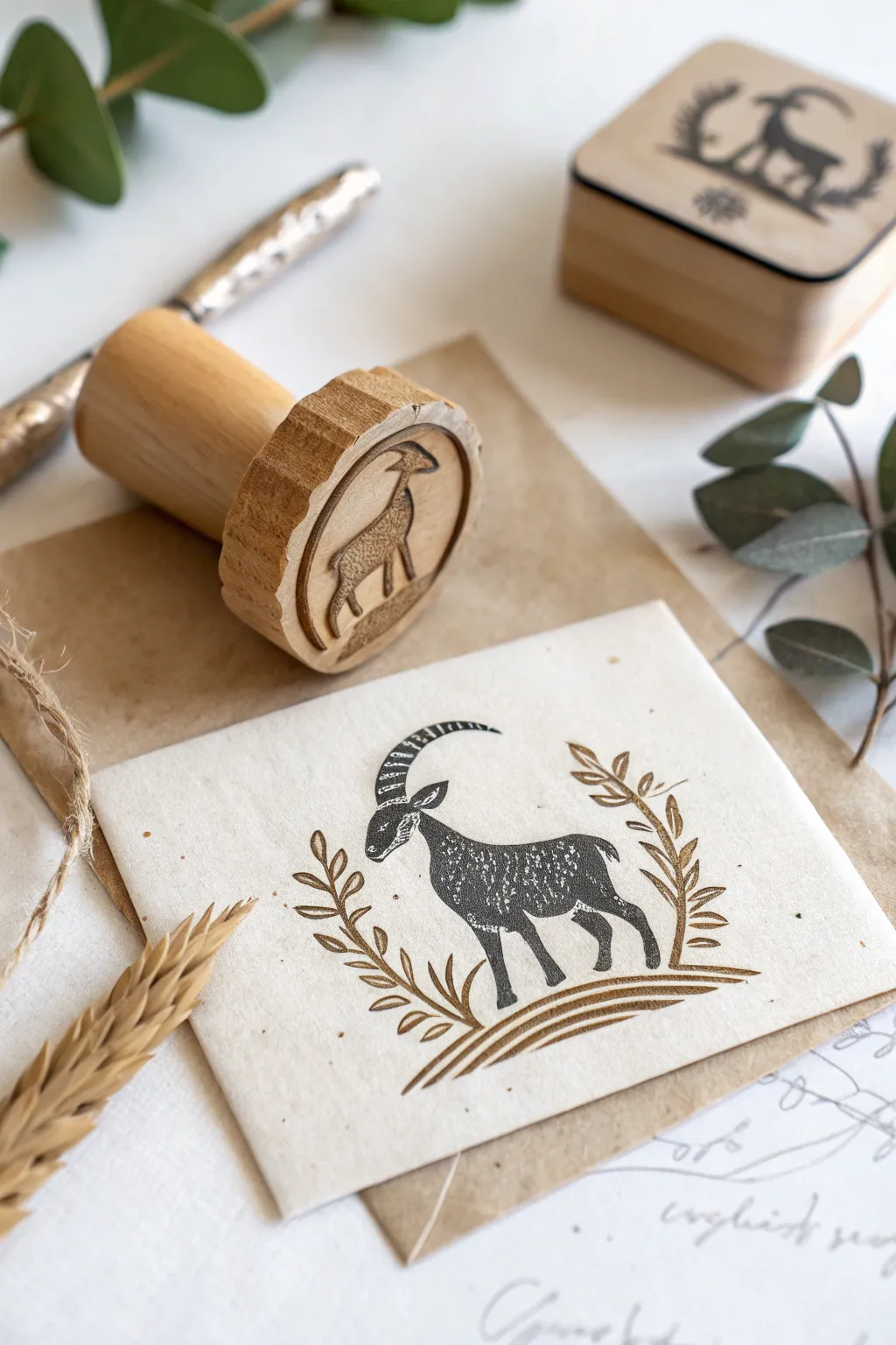 Craft your own story with goat-themed stamps, where simplicity meets artistry.