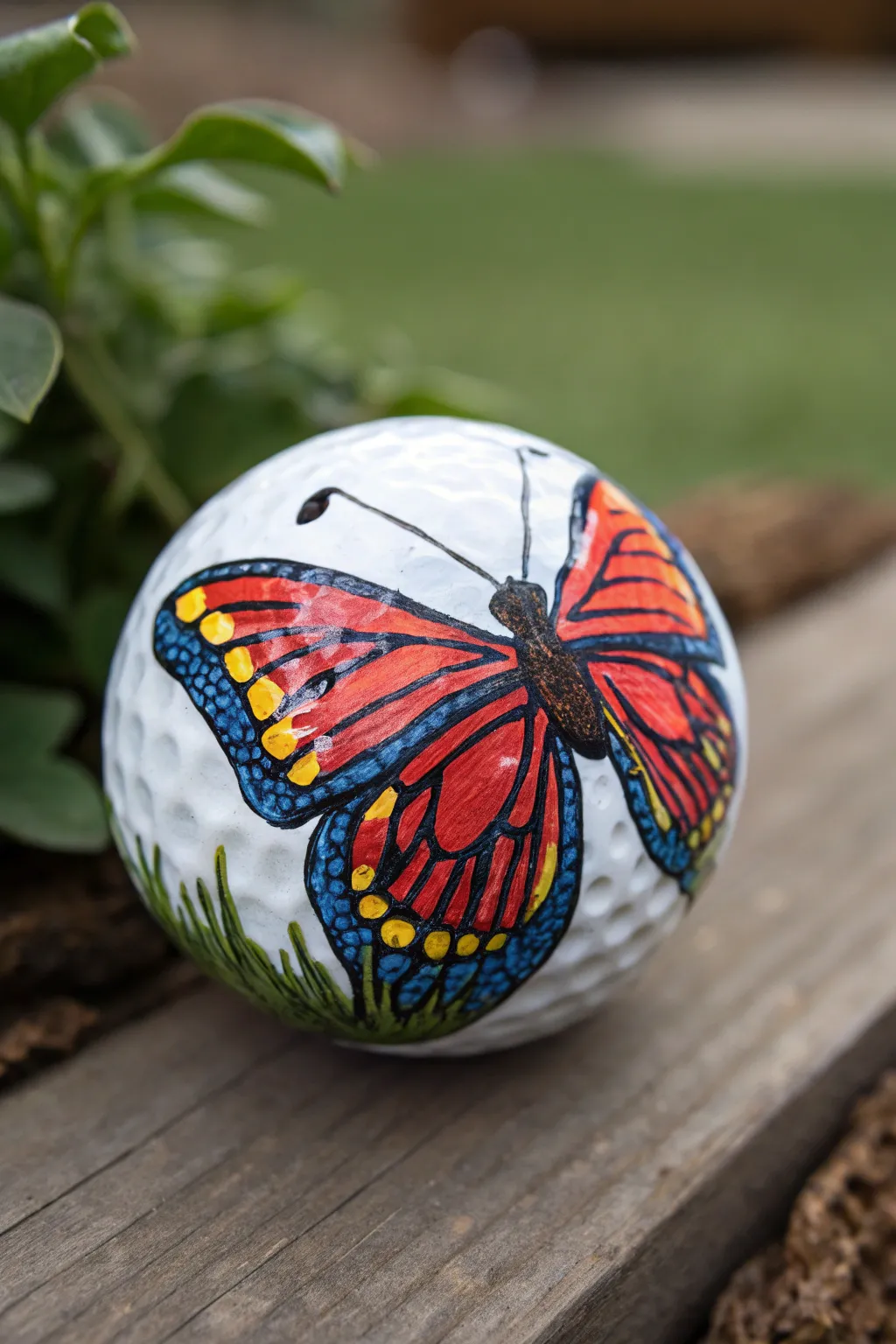 Transform your garden with these beautifully crafted golf ball butterflies.