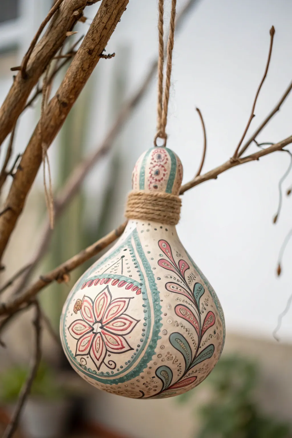 Elevate your holiday decor with handcrafted gourd ornaments that blend simplicity and artistic elegance.