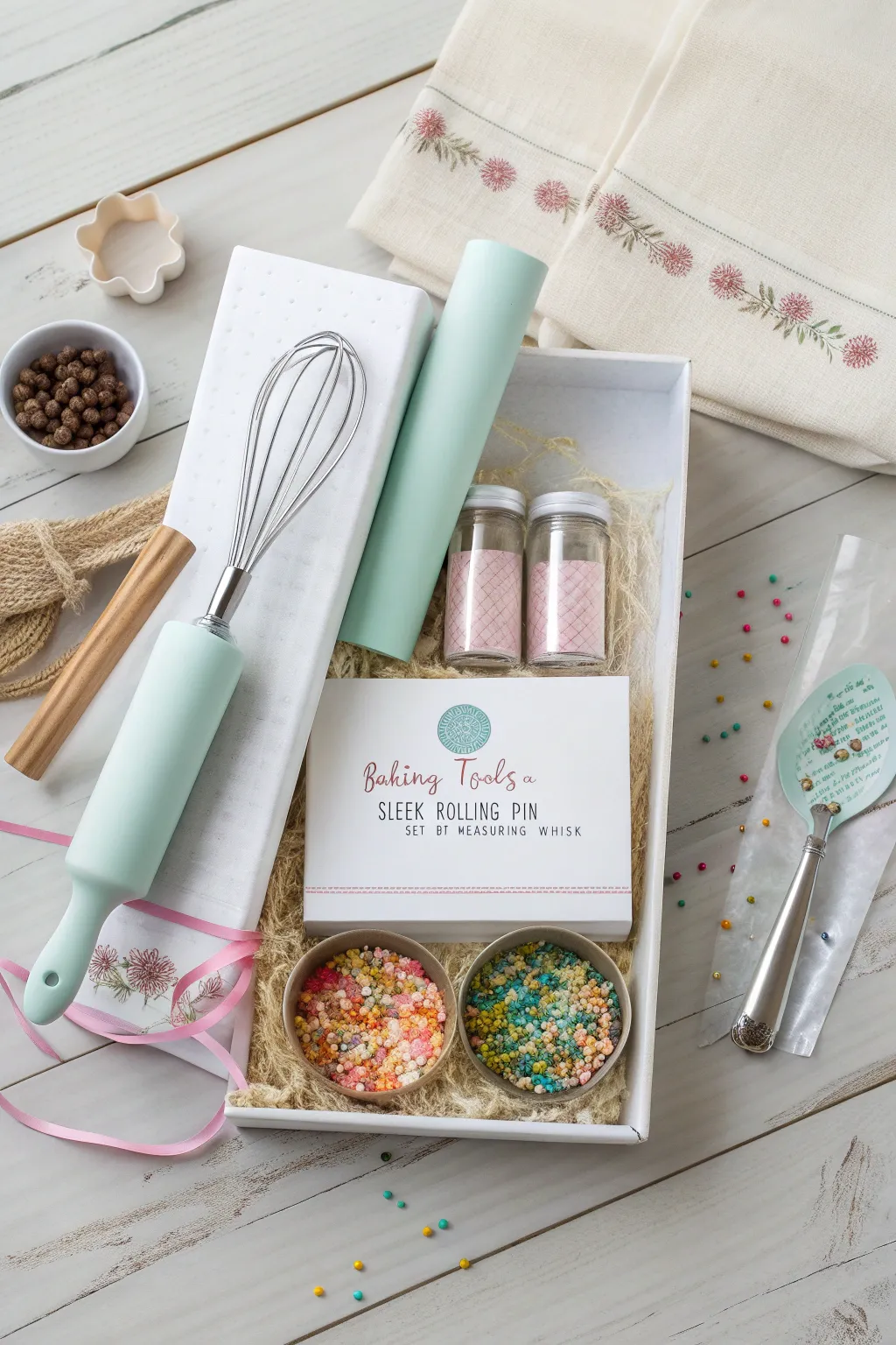 Unwrap the joy of baking with this elegant Baking Bliss Box, perfect for the aspiring chef!