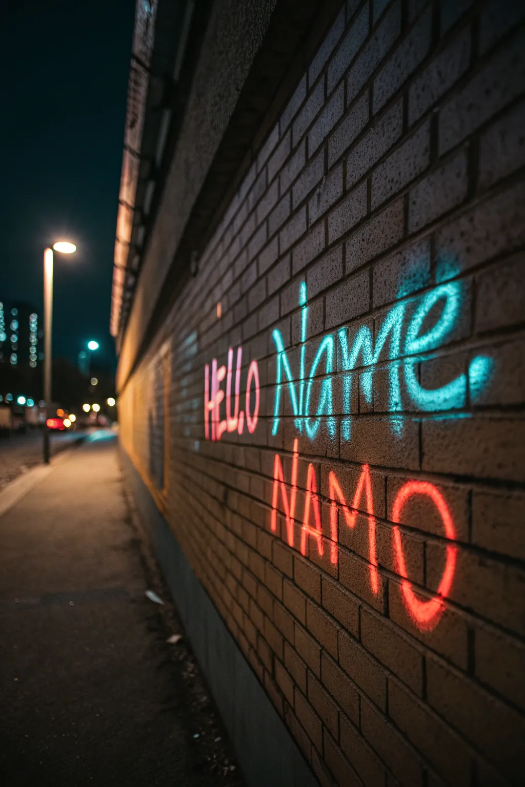 Illuminate your name with neon brilliance. Stand out in the urban jungle.