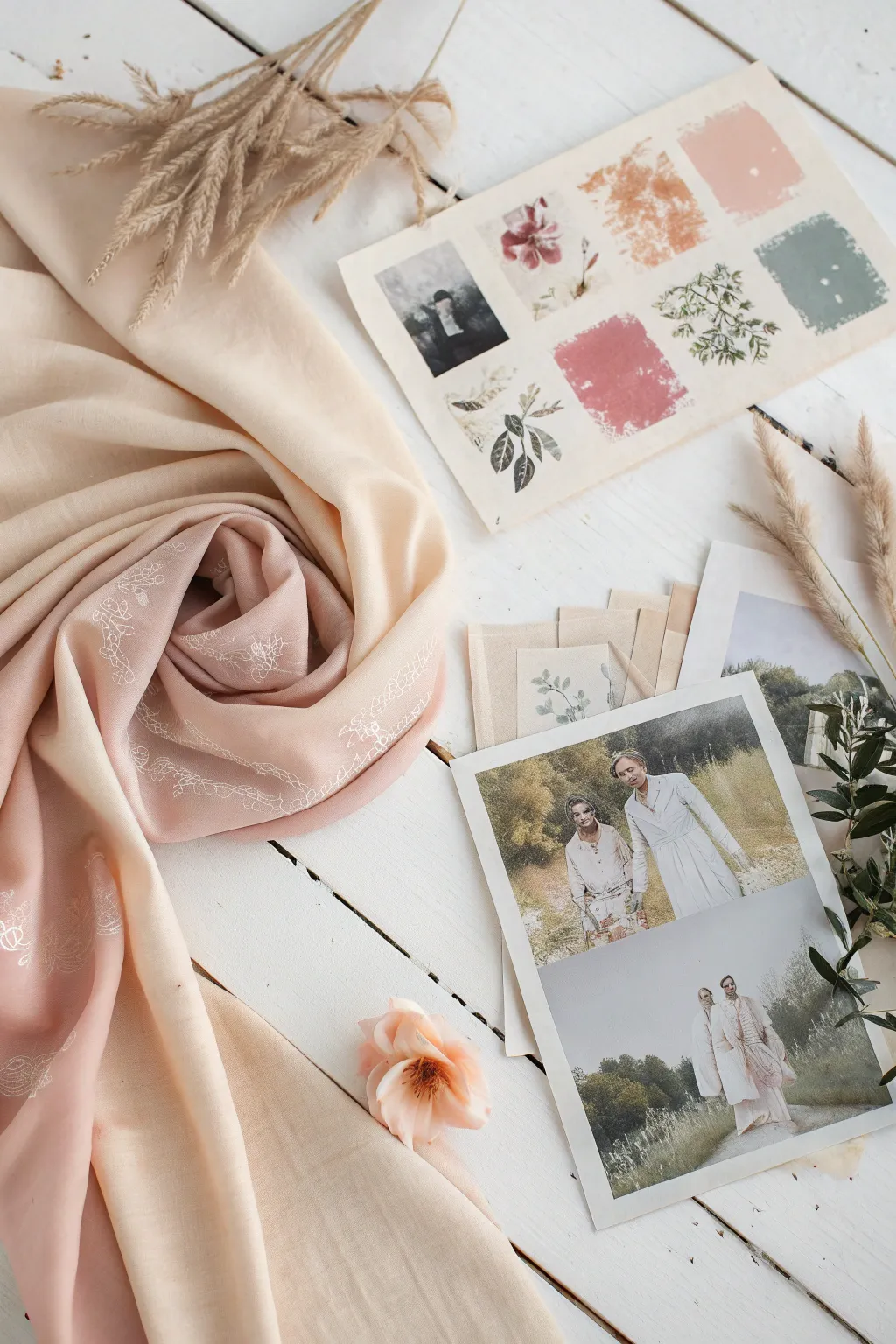 Embrace the charm of mixed media with this minimalist collage masterpiece.