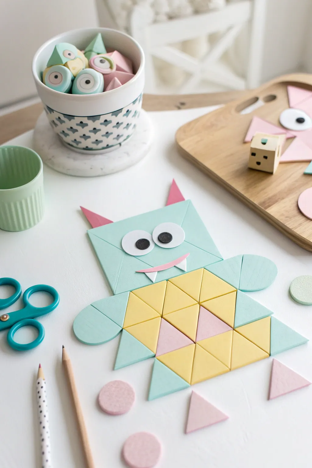 Unleash creativity with adorable shape monsters! Perfect for little hands exploring colors and shapes. 🎨👾