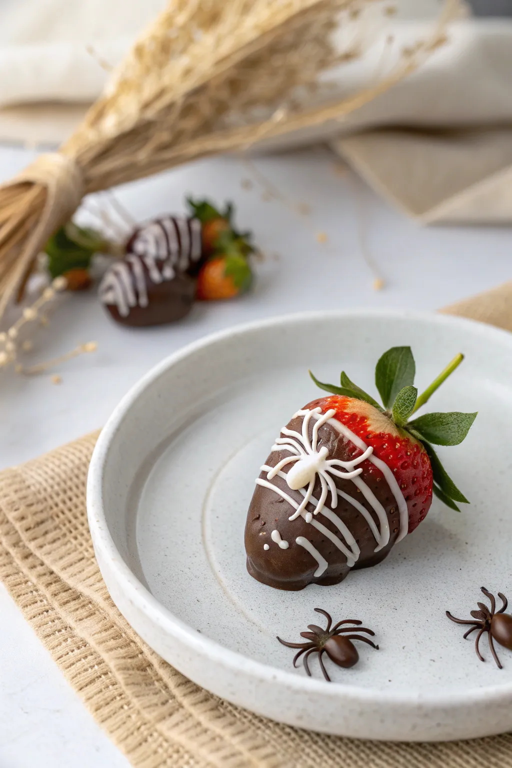 Delight in the charmingly spooky allure of Creepy Crawly Strawberries this Halloween!