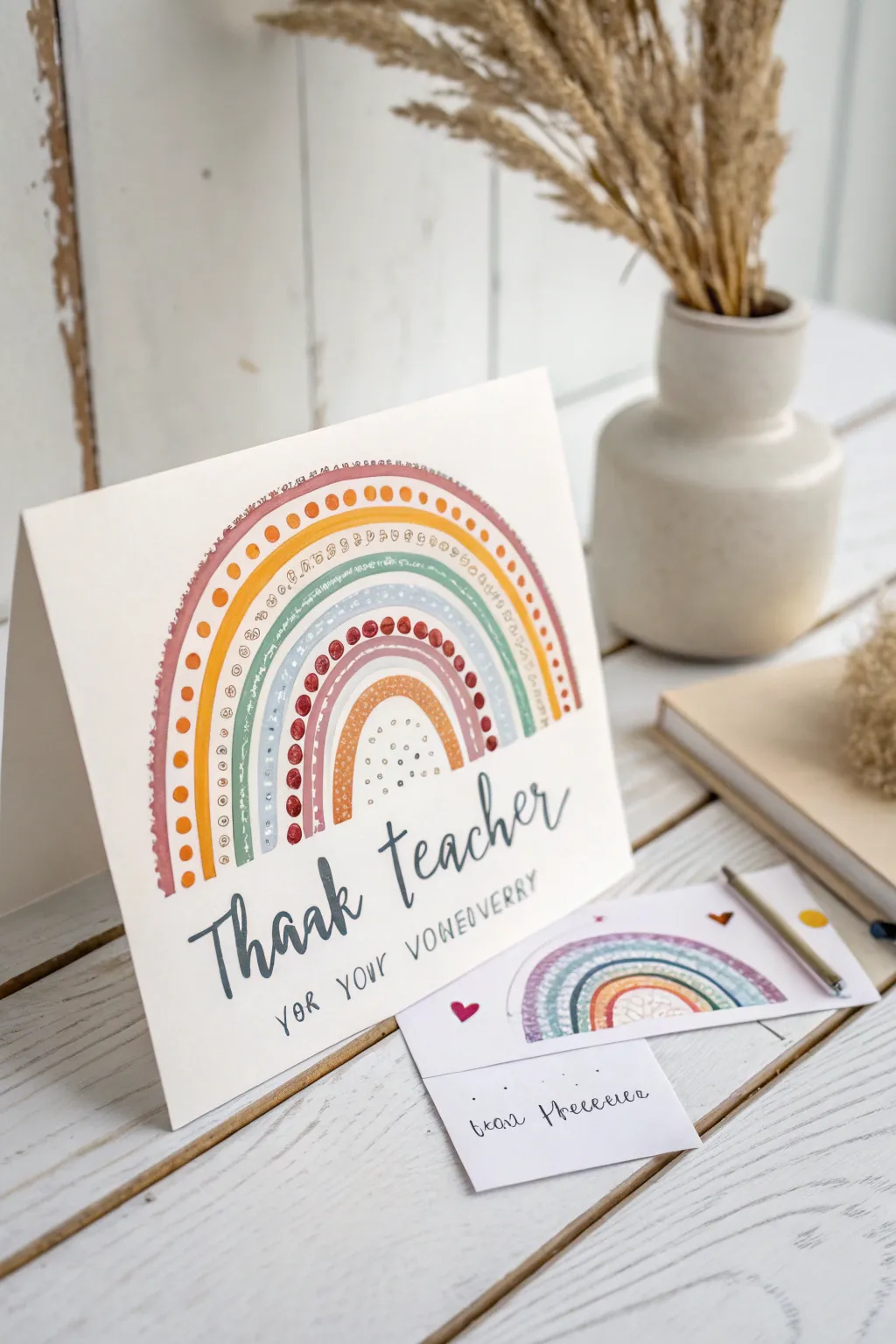 Unleash your creativity with marker magic—transform a simple thank you card into a vibrant masterpiece!