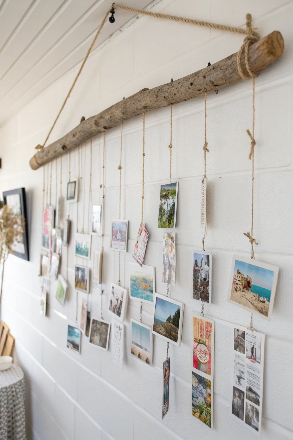 Relive your adventures daily with a minimalist travel wall display.