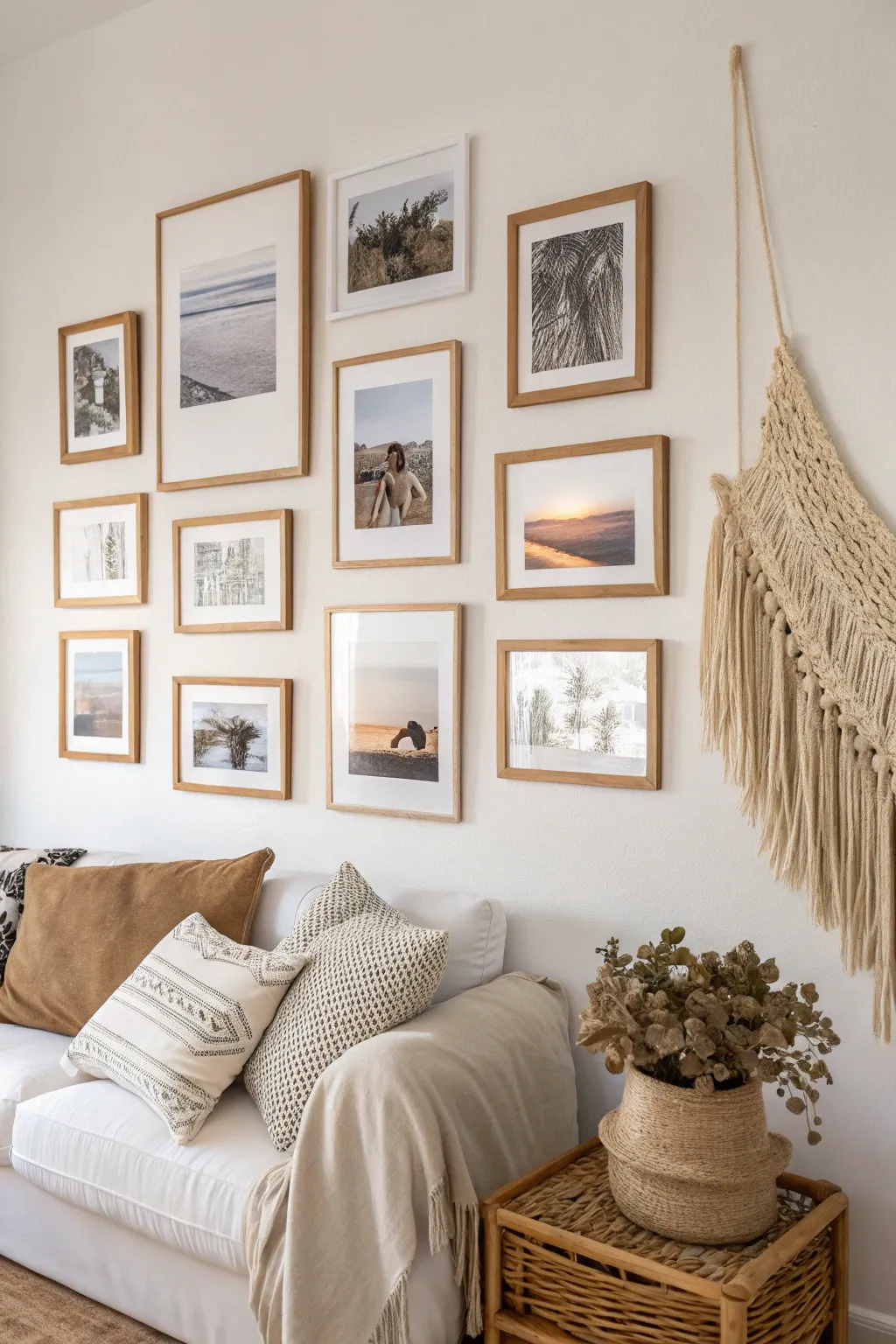 Capture your cherished memories in minimalist elegance with this photo collage wall art.