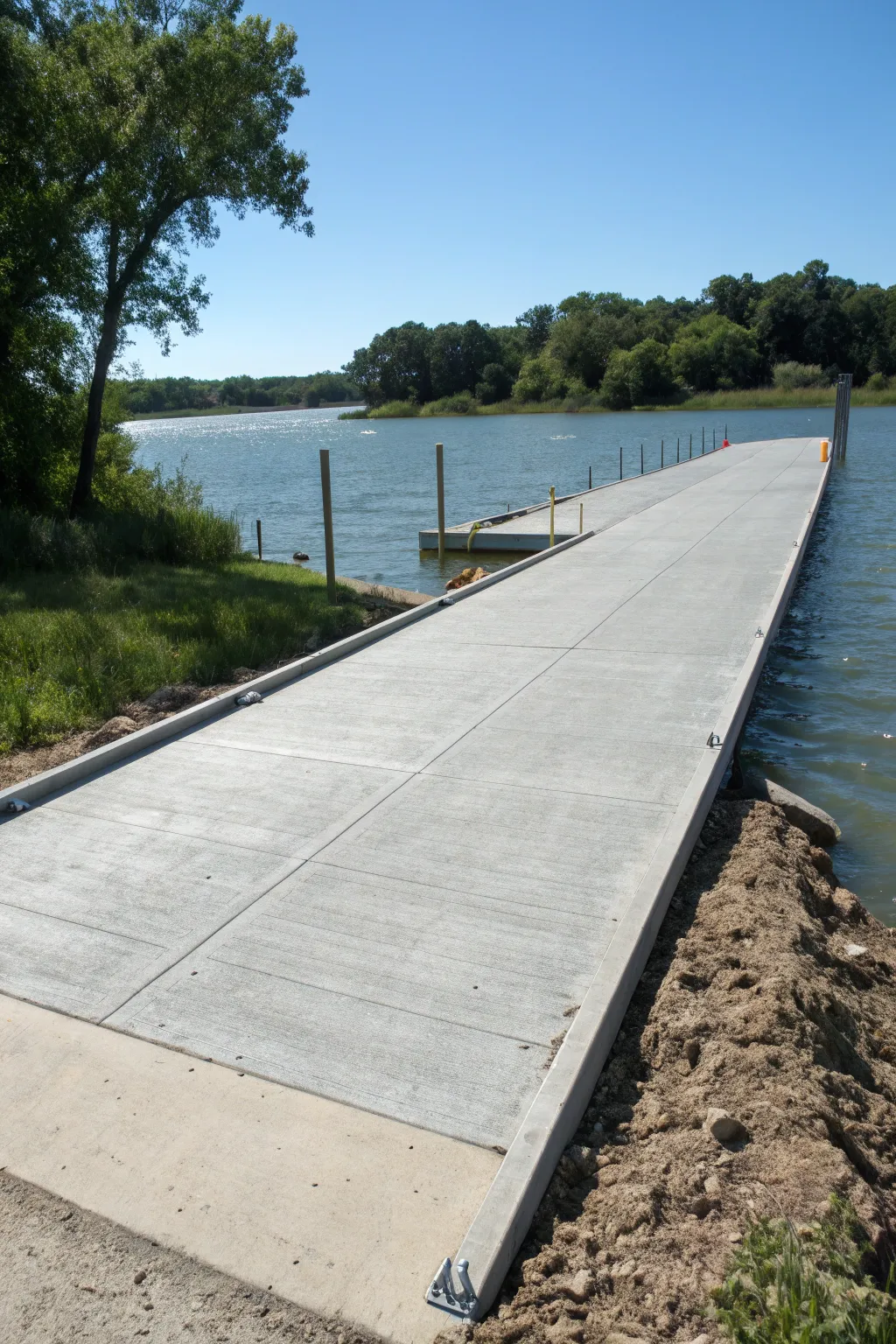 Discover enduring craftsmanship with a concrete boat ramp perfectly blending durability and style.