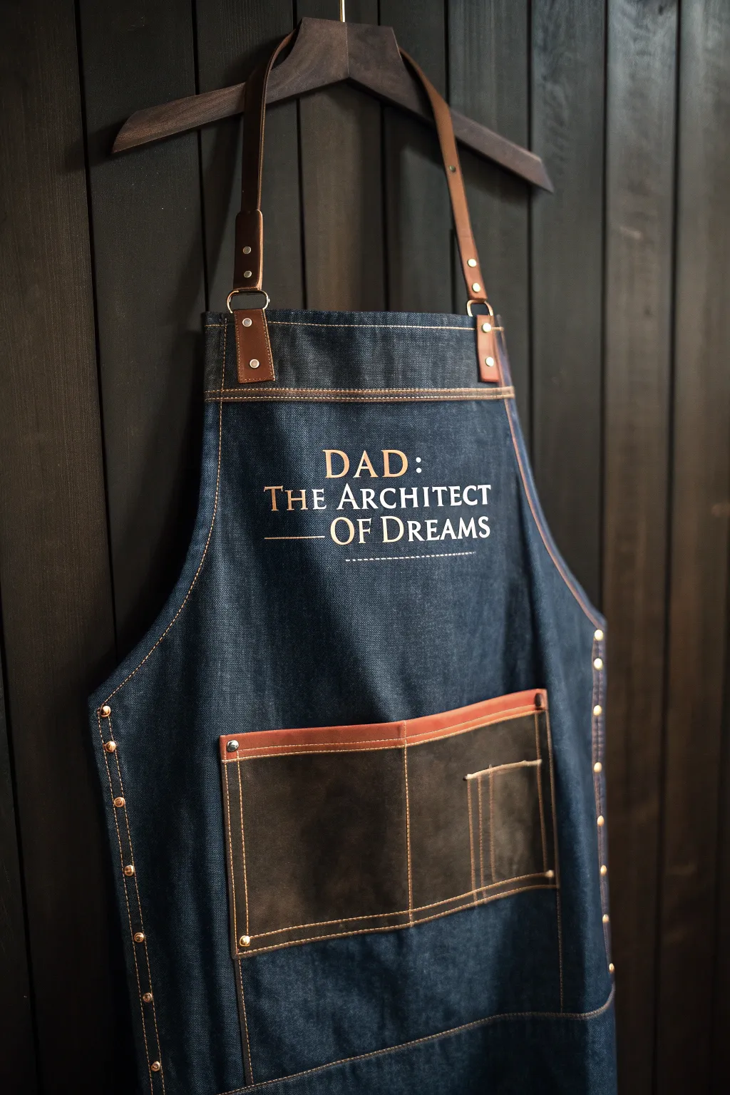 Celebrate Father's Day with a handcrafted apron that speaks volumes. A tribute to the 'Architect of Dreams'.
