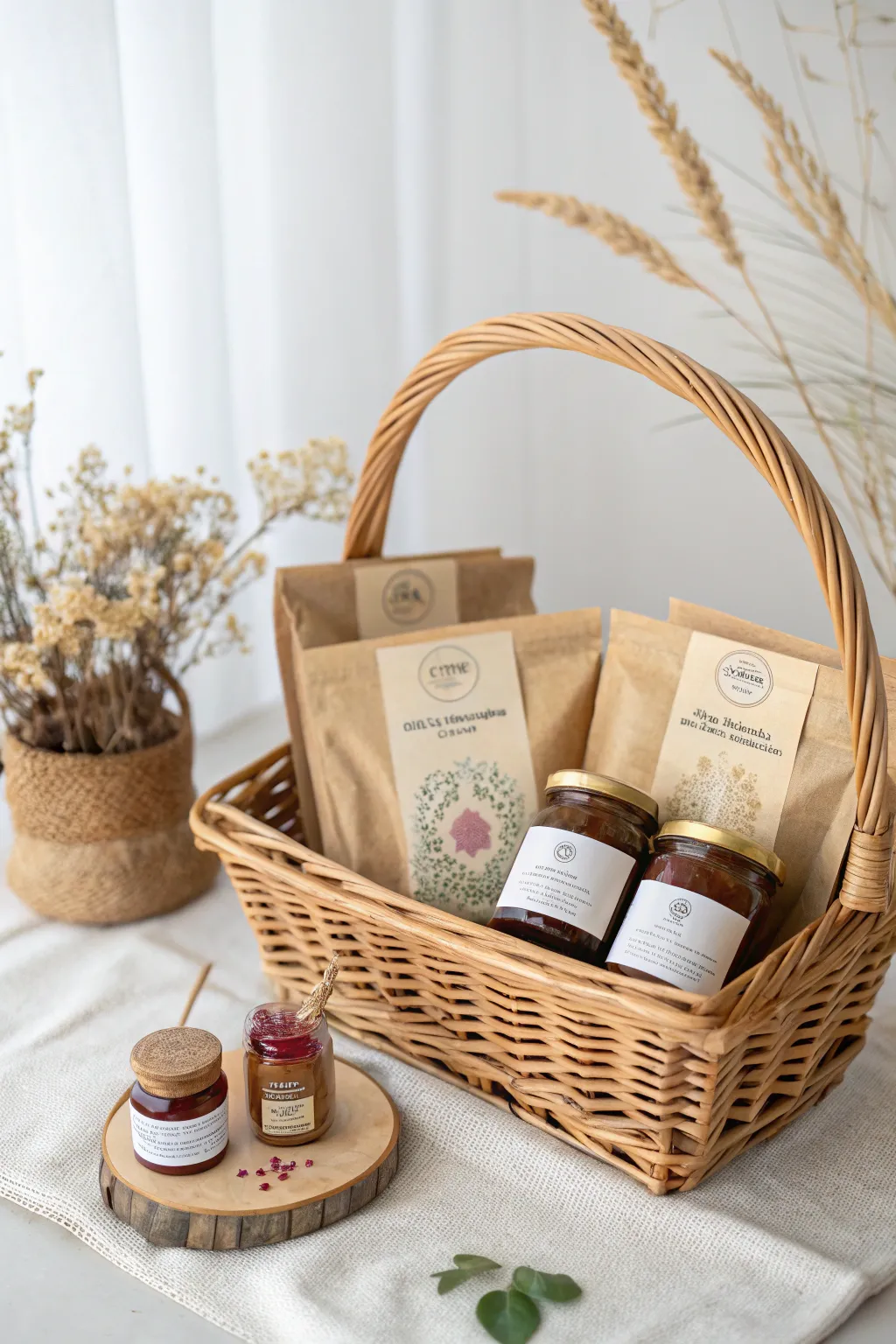 A Tea Time Surprise: Elevate your gift-giving with this elegantly curated basket, perfect for a serene tea time experience.
