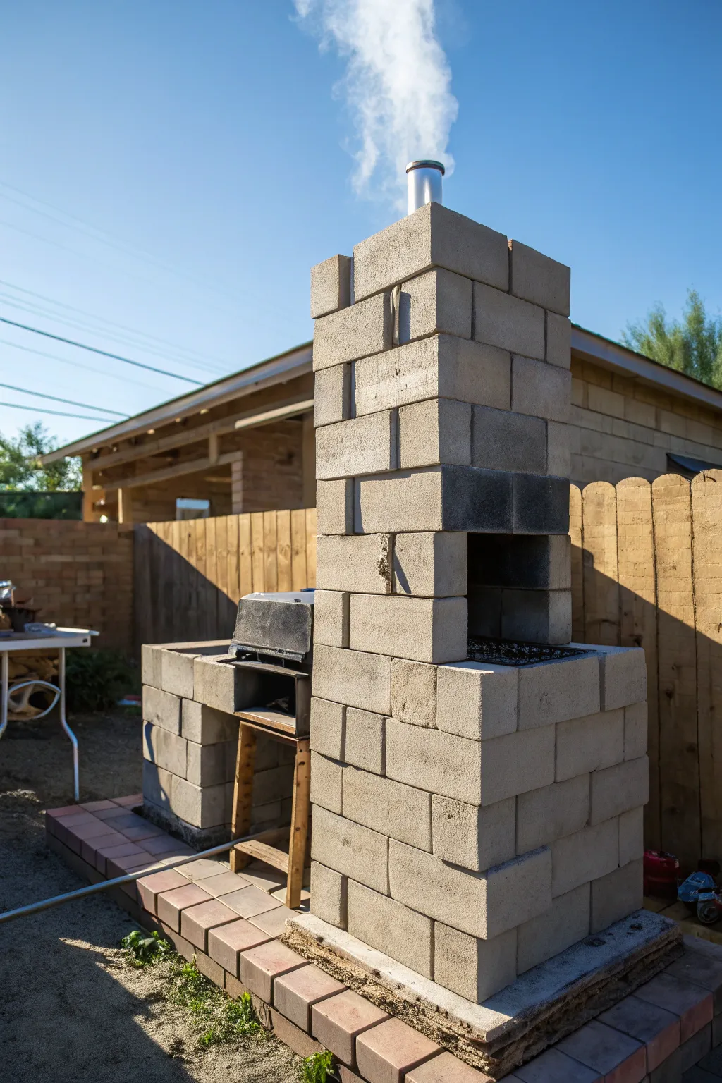 Transform your backyard into a BBQ haven with this handcrafted cinder block smoker—your new centerpiece for unforgettable gatherings!