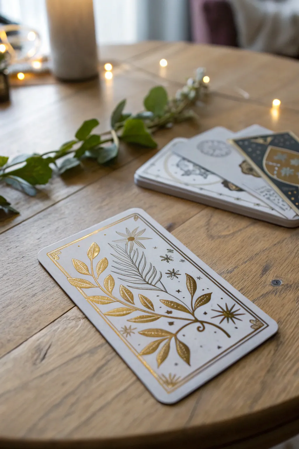 Add a touch of magic to your tarot cards with elegant metallic accents. ✨ #TarotCrafts #MinimalistMagic