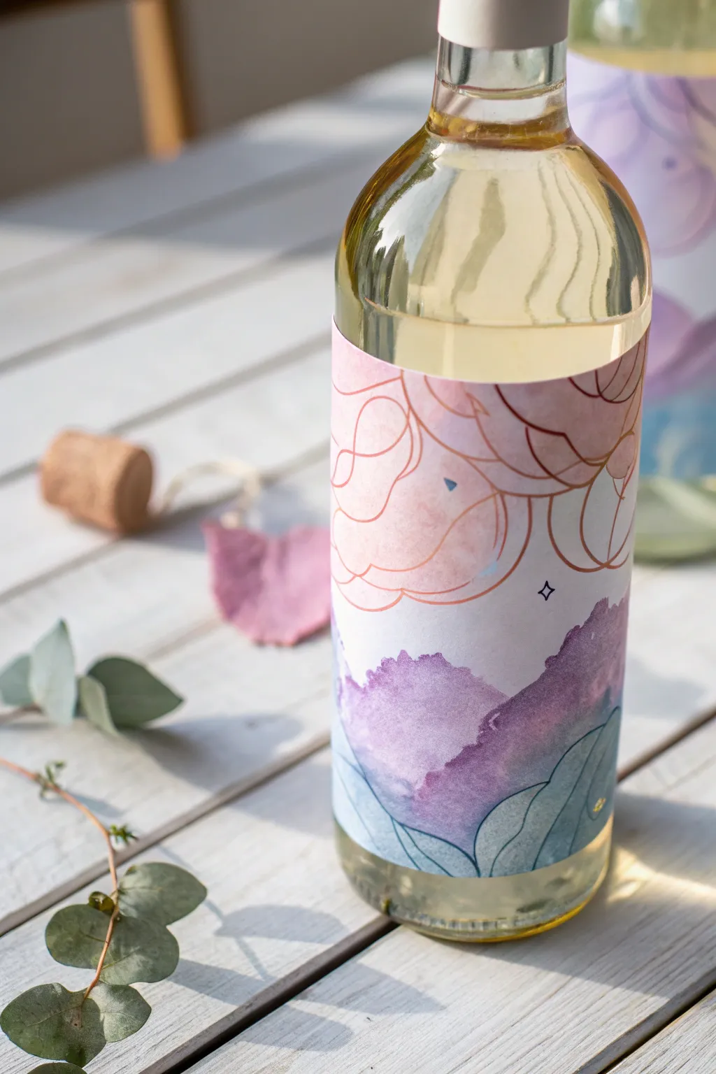 Transform your wine collection into a gallery with dreamy watercolor labels.