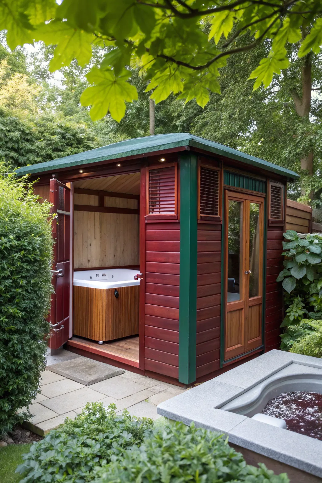 Transform your hot tub experience: adaptable design for every season.