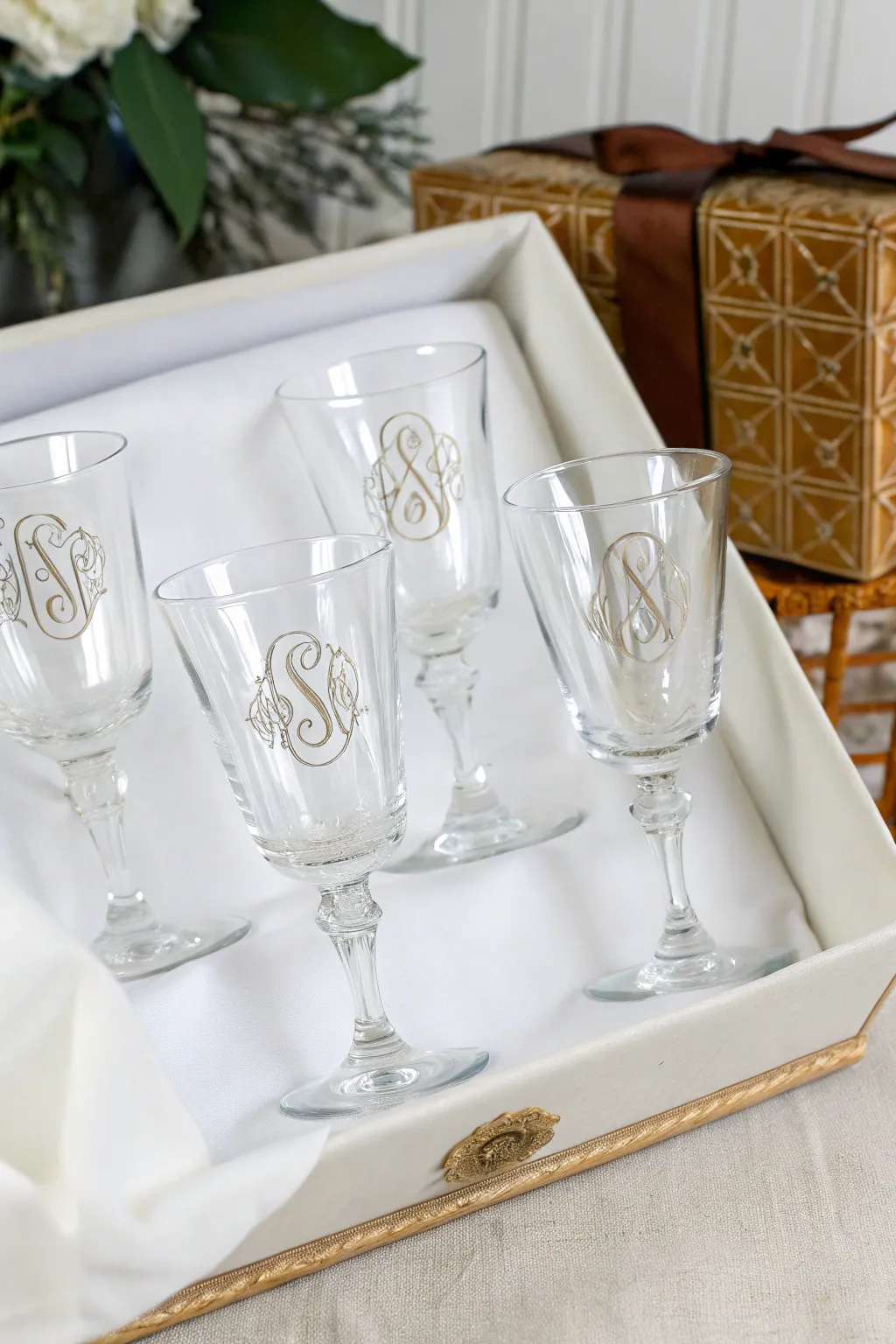 Give a personal touch with etched name glassware.