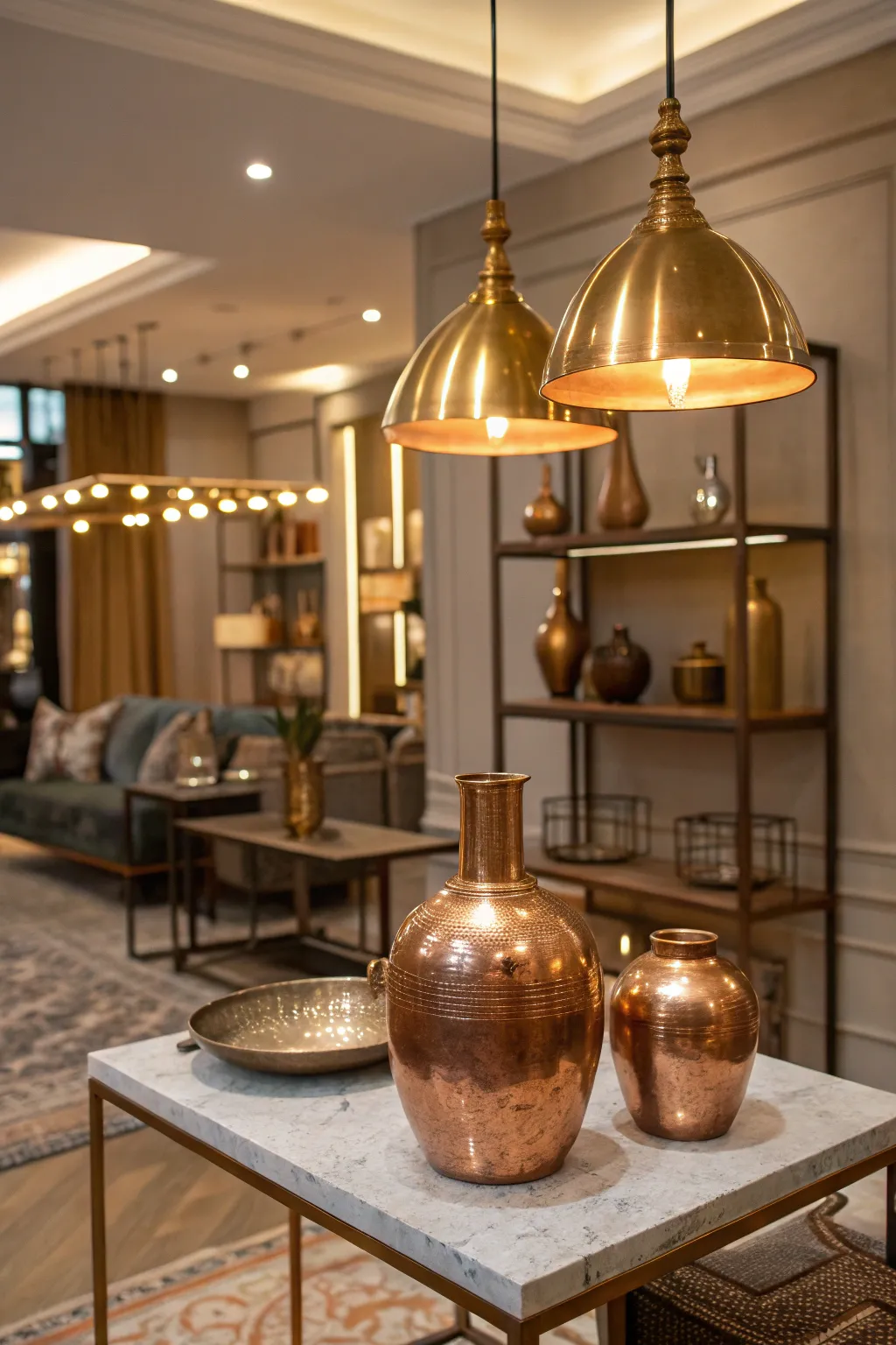 Metallic accents add a touch of glamour to your decor.