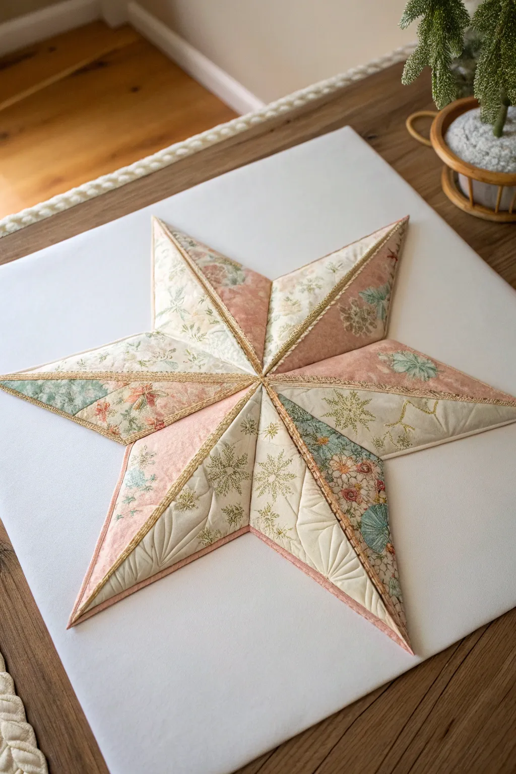 Crafting elegance: Discover the art of quilted paper stars, where simplicity meets intricate beauty.