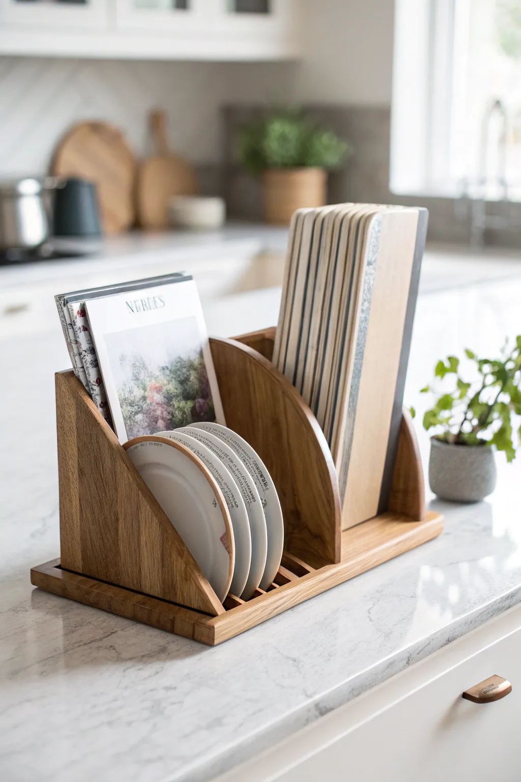 Revolutionize your kitchen organization with Scandinavian elegance: store your pot lids like folders!
